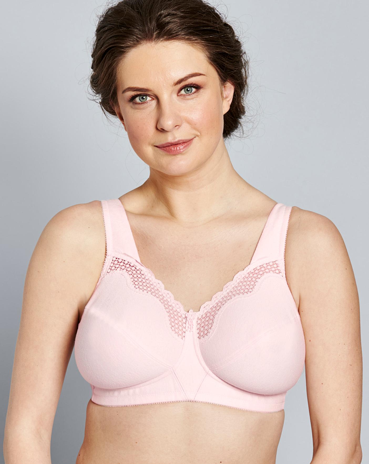 Bestform Cotton Comfort Soft Pink Bra Simply Be