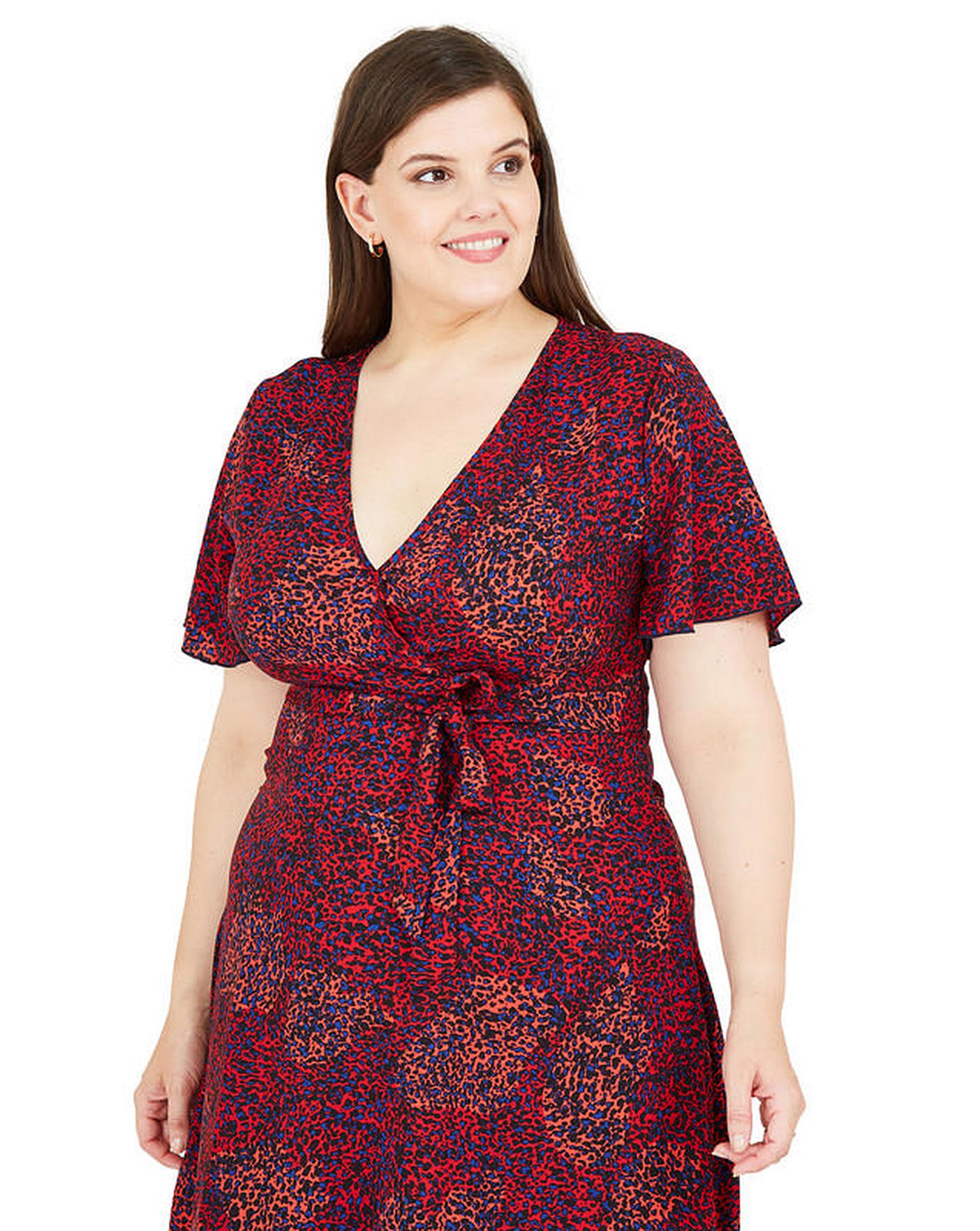 mela london leopard print wrap dress