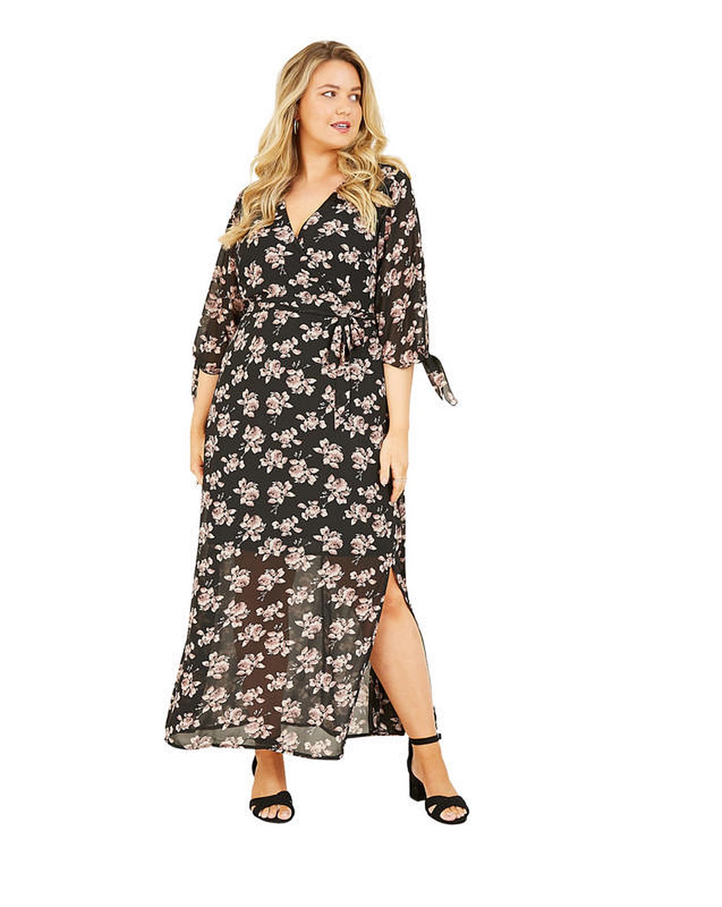 mela london curve floral maxi dress