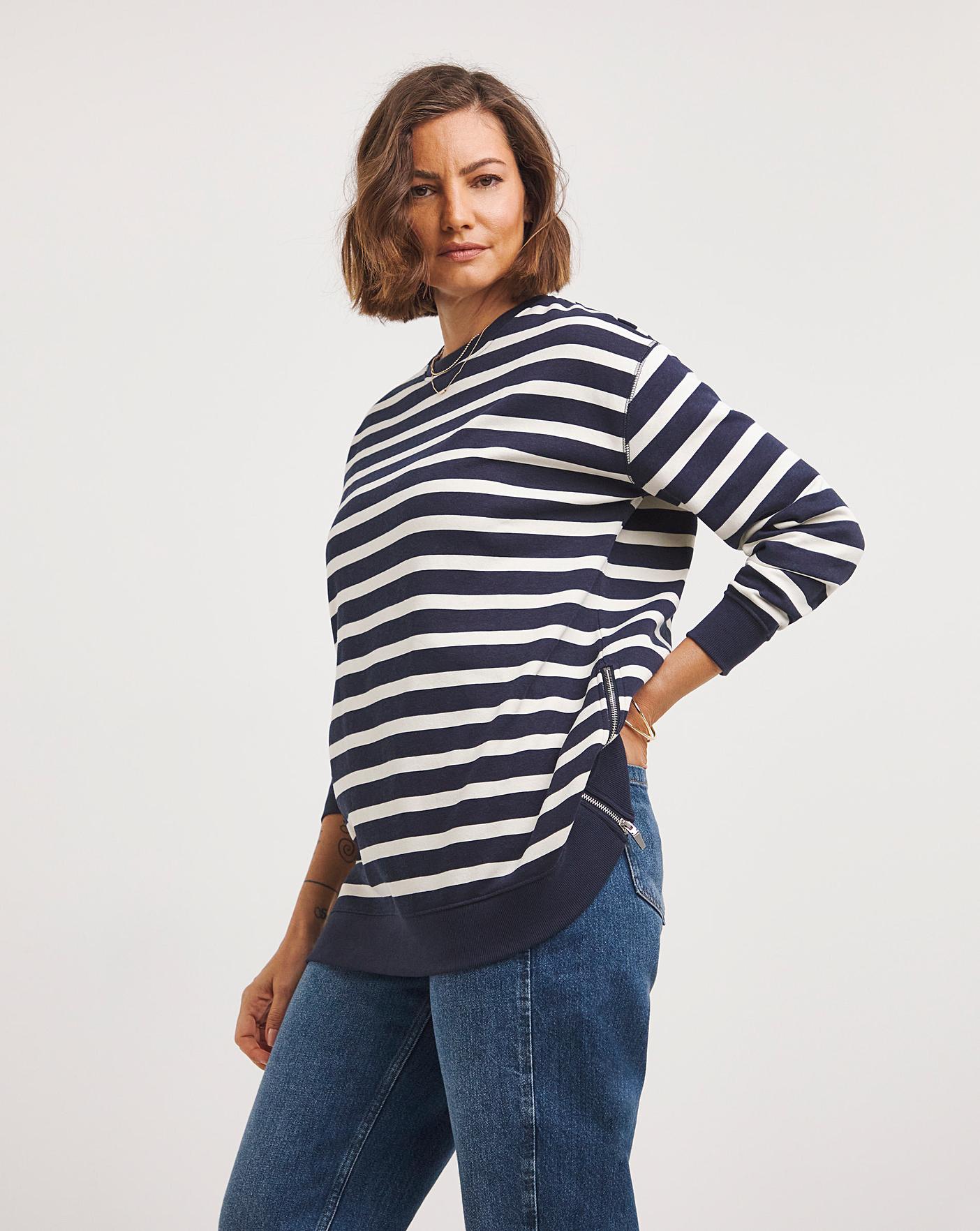 Side zip sweatshirt deals