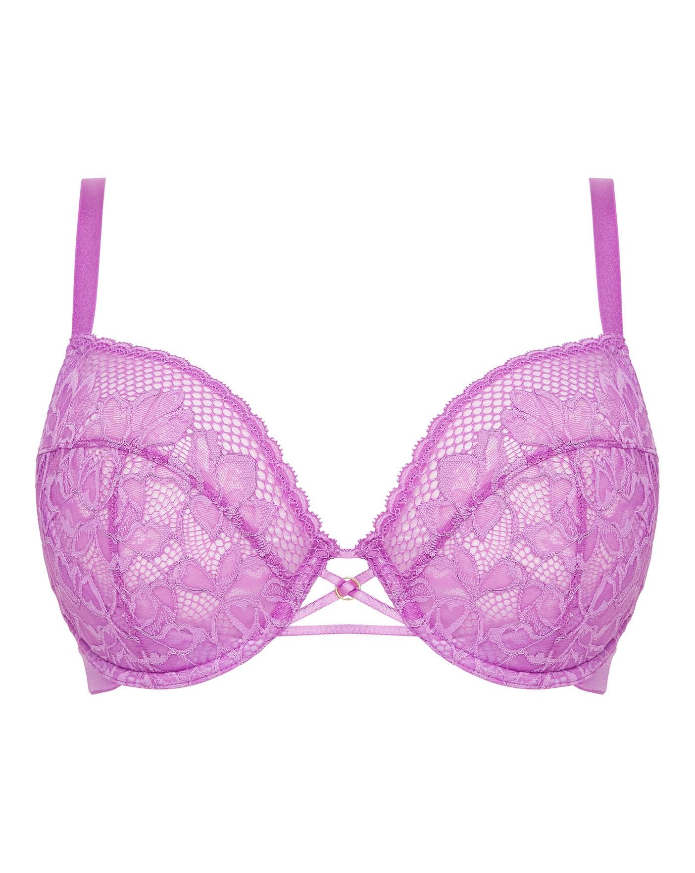 Victoria's Secret Purple Lace Body by Victoria Lined Denim Bra size 34DDD -  $17 - From Autumn