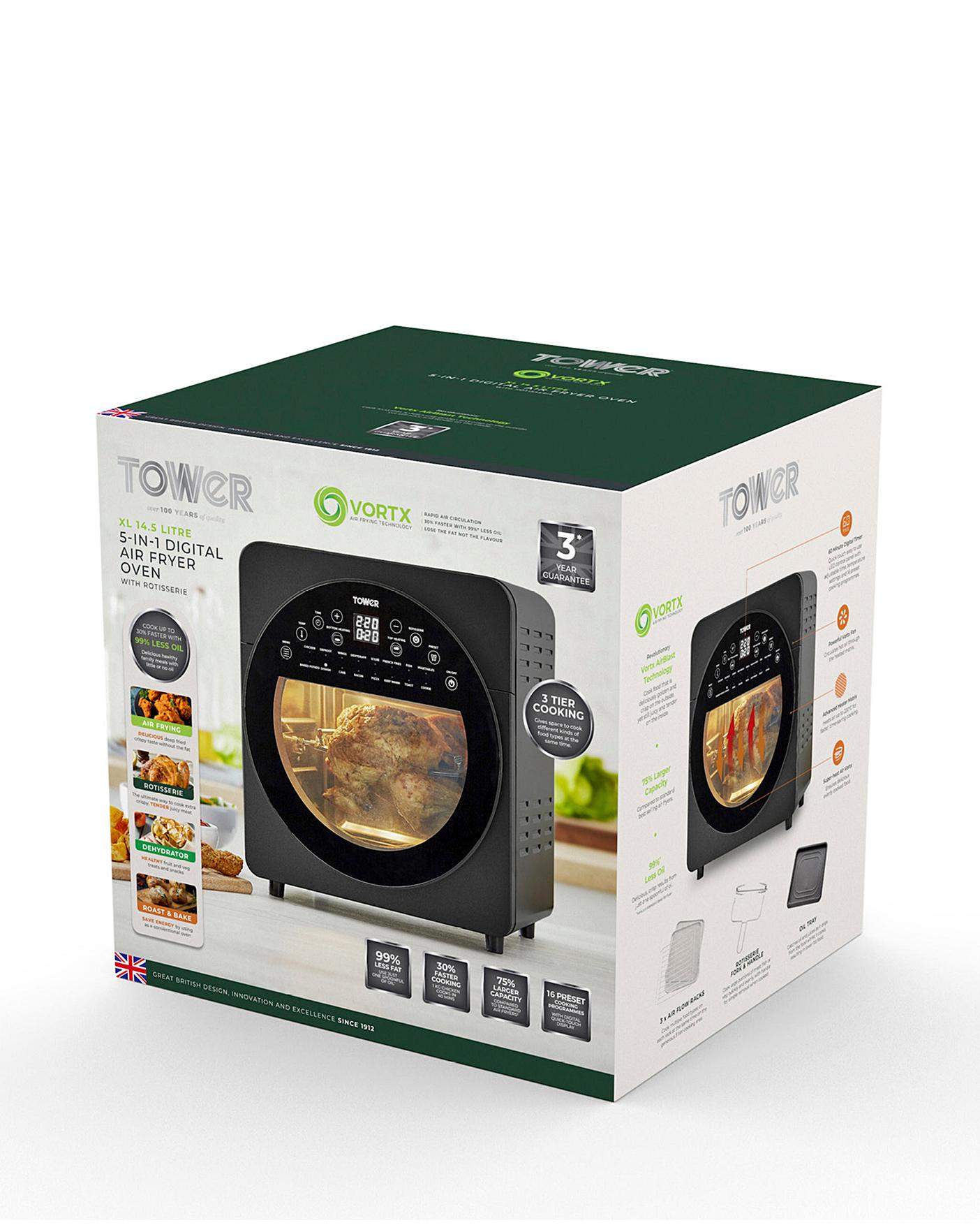 Tower Digital Air Fryer Oven-12 Litre ~Functions: Fryer with