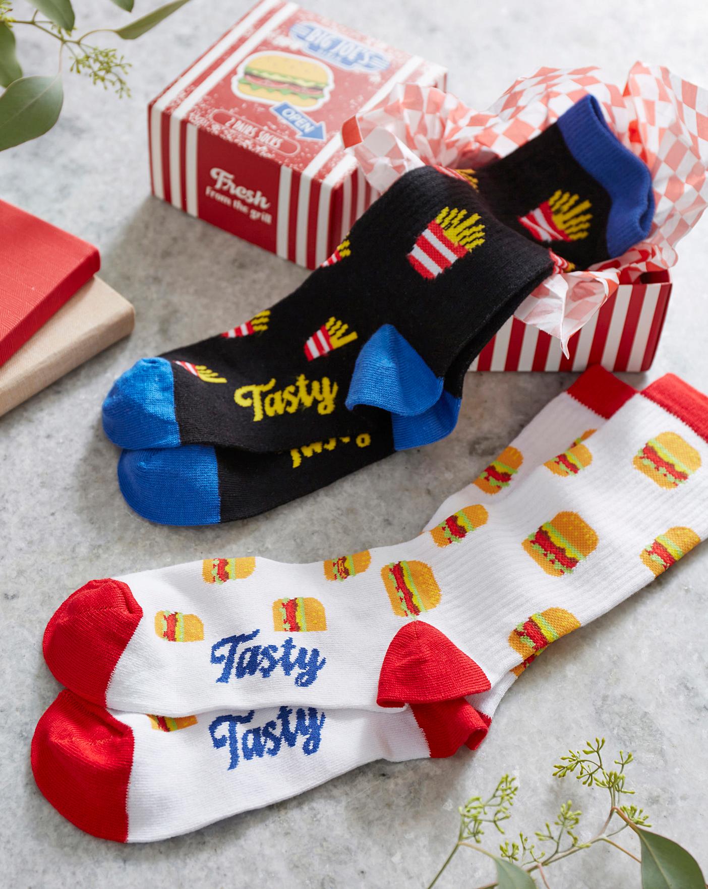 Boxt Socks Burger Socks | J D Williams