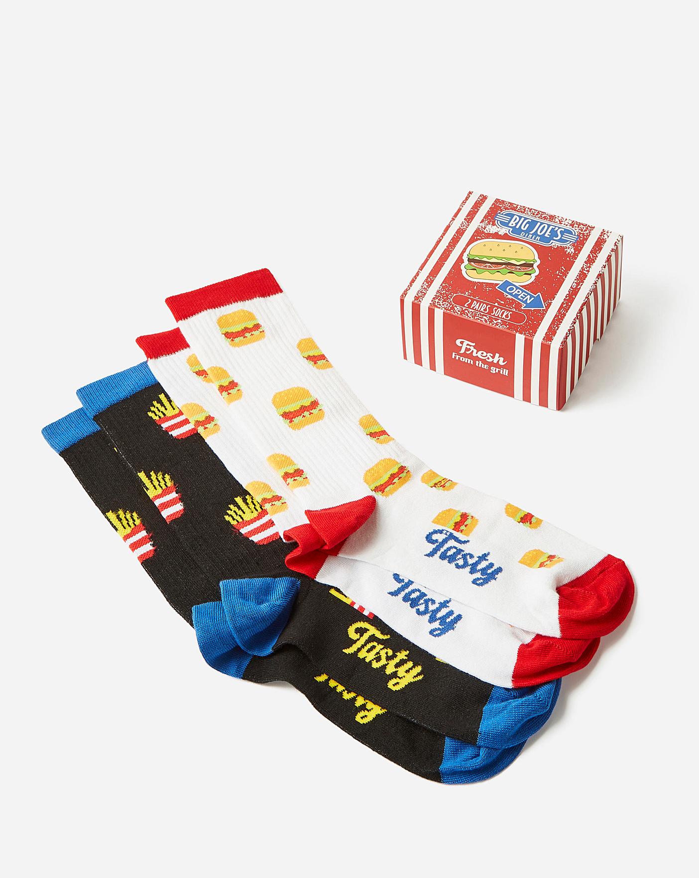 Boxt Socks Burger Socks | J D Williams