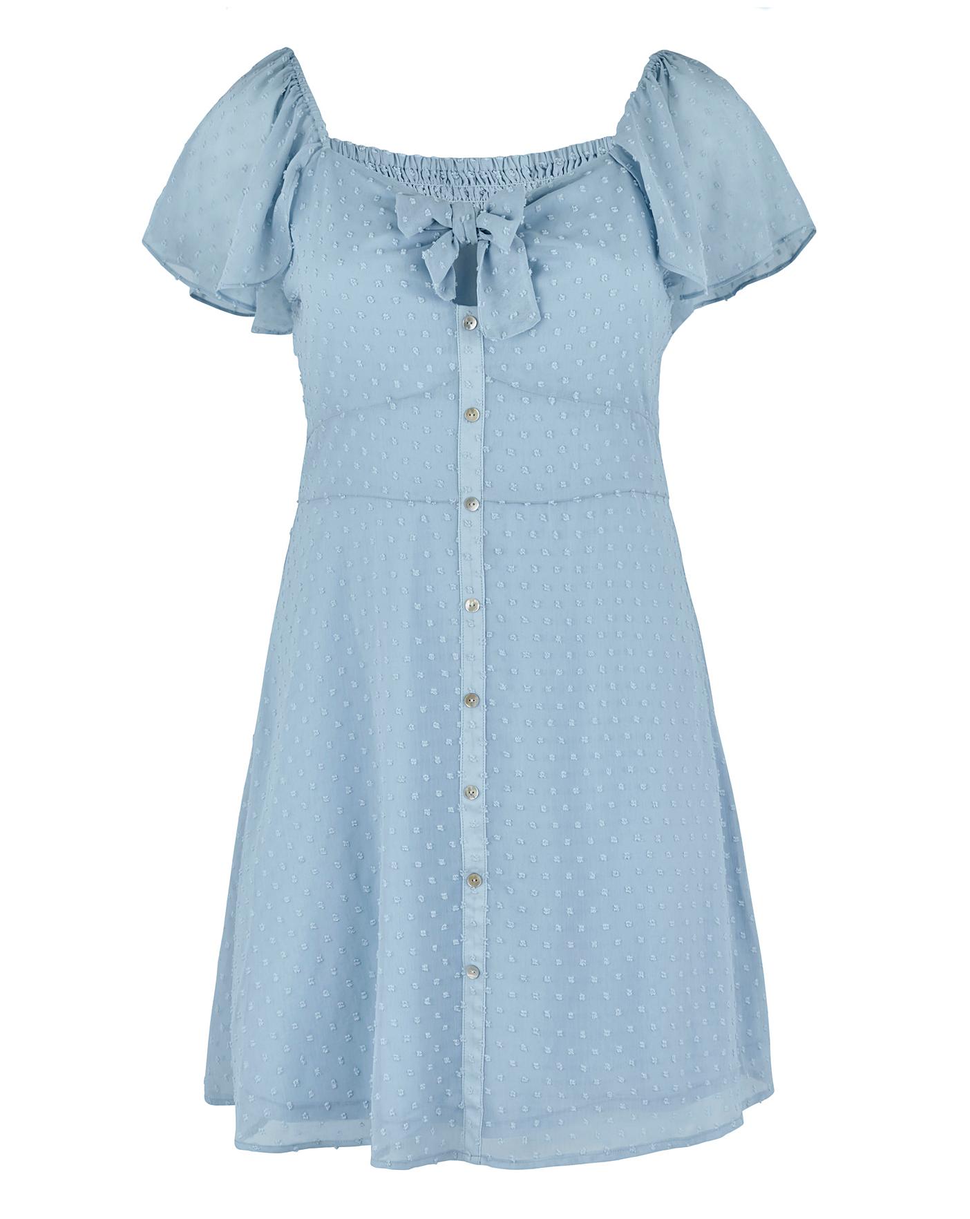 pastel blue skater dress