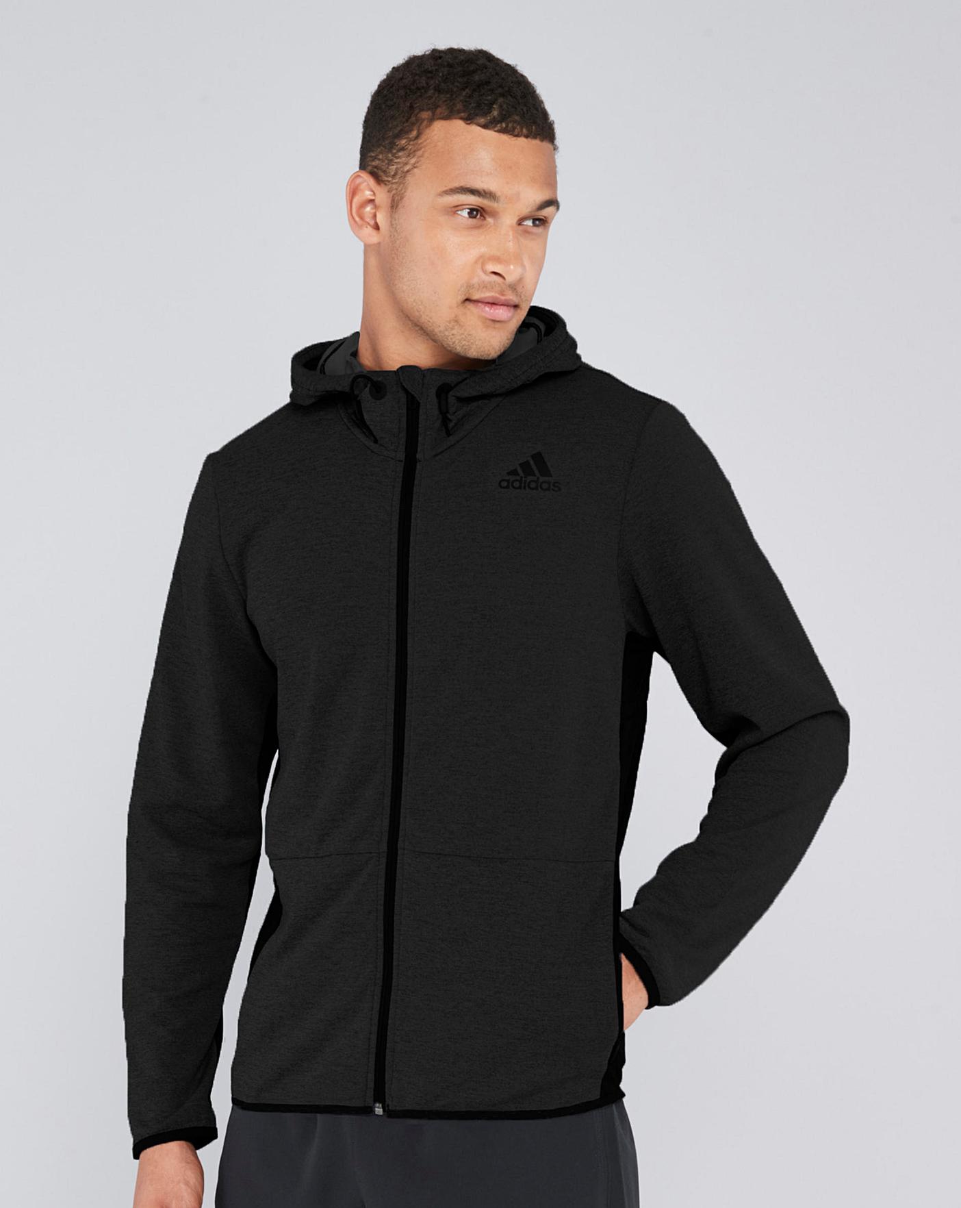 adidas black hoodie zip