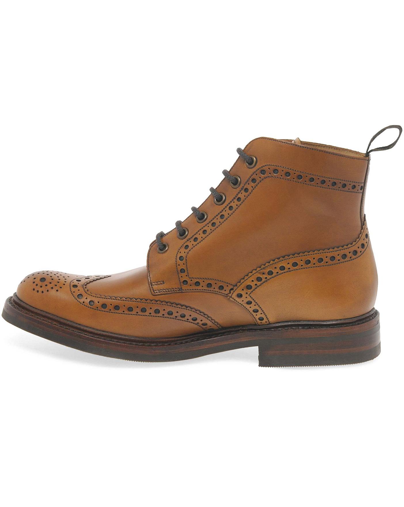 Loake Bedale Mens Wide Fit Brogue Boots | Jacamo