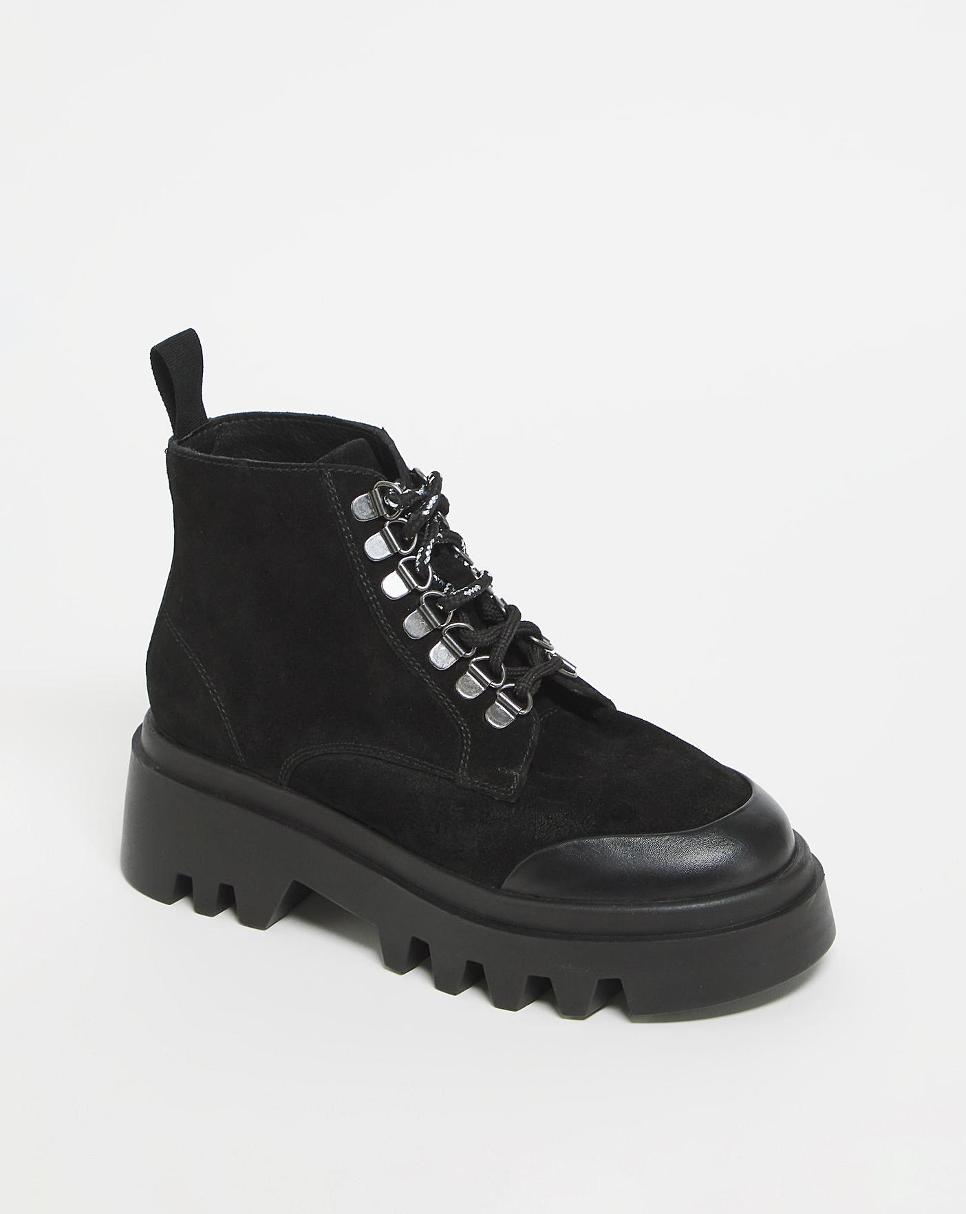 Chunky Hiker Ankle Boots Wide | J D Williams