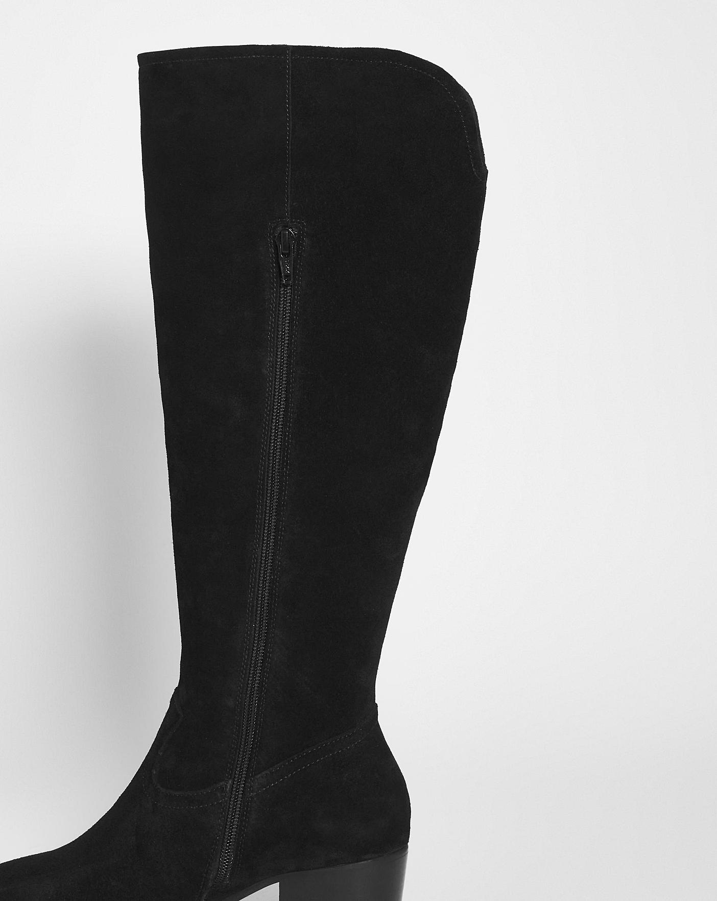 Fringe Knee Boots Wide Fashion World