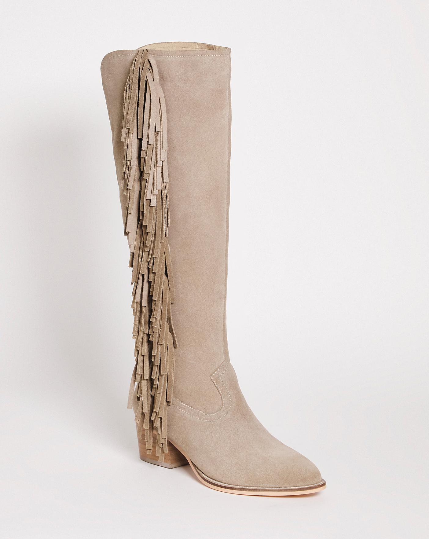 Suede 2025 fringe boots