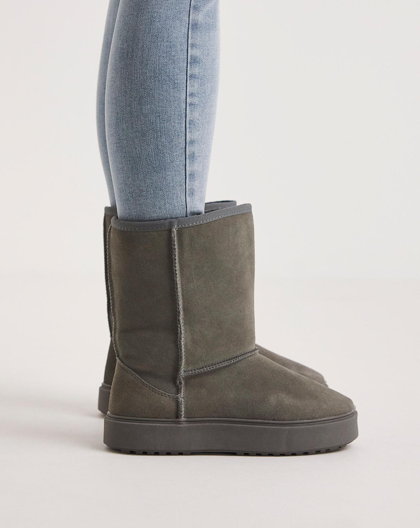 Warm Lined Flatform Boots Wide | J D Williams