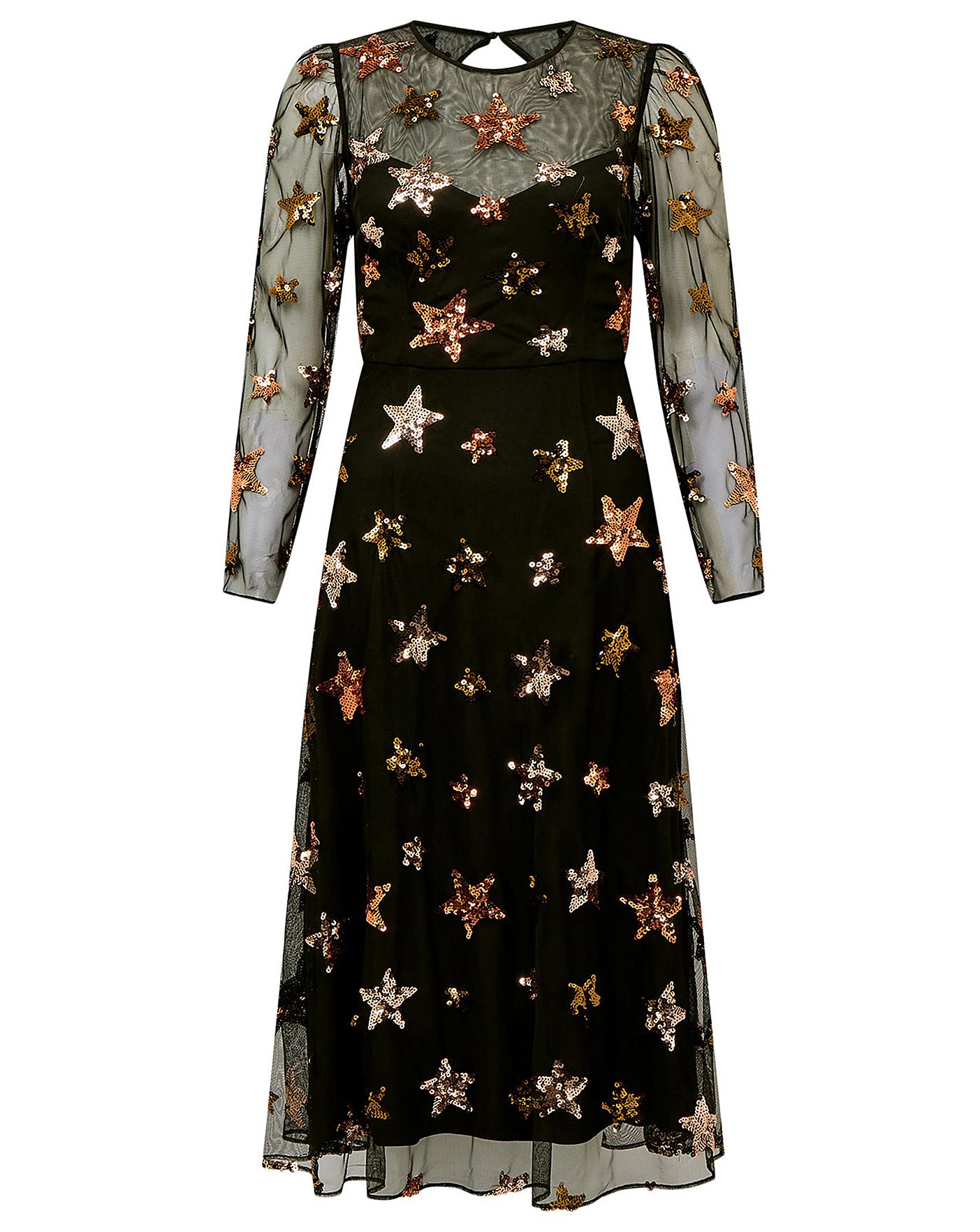 Monsoon Jacque Star Midi Dress J D Williams