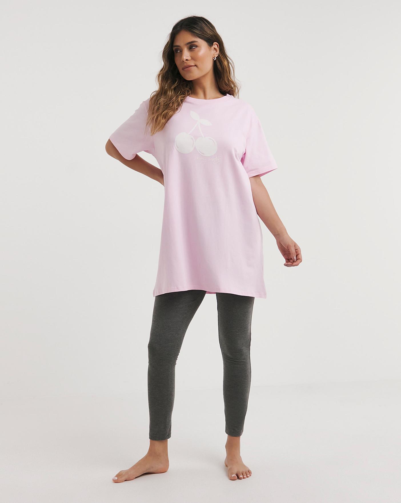 Boux Avenue Cherry Sleep Tee | J D Williams