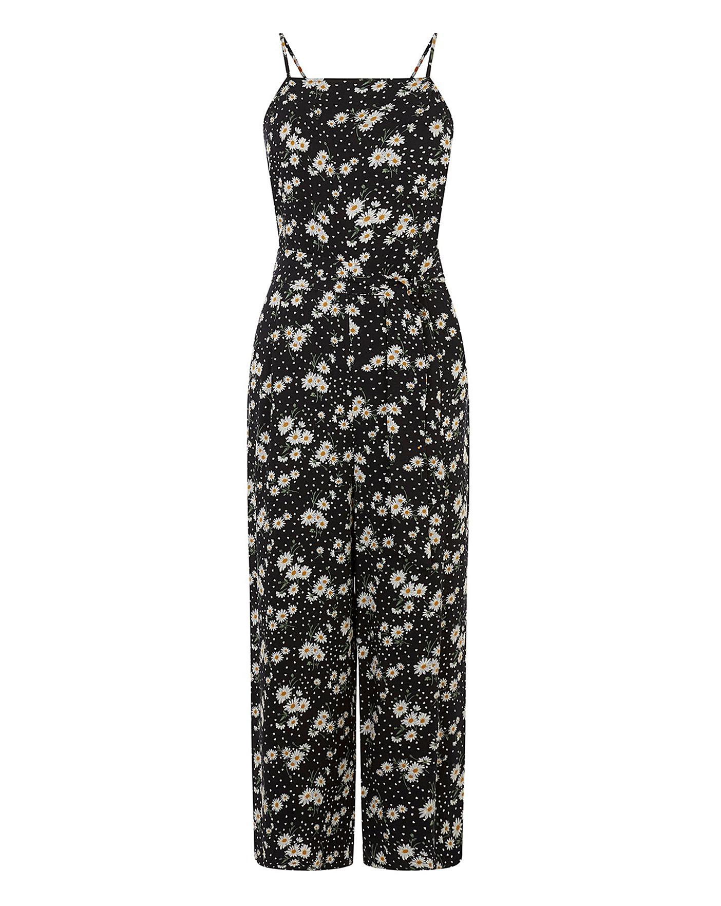 Oasis 90s Neck Daisy Print Jumpsuit | Simply Be