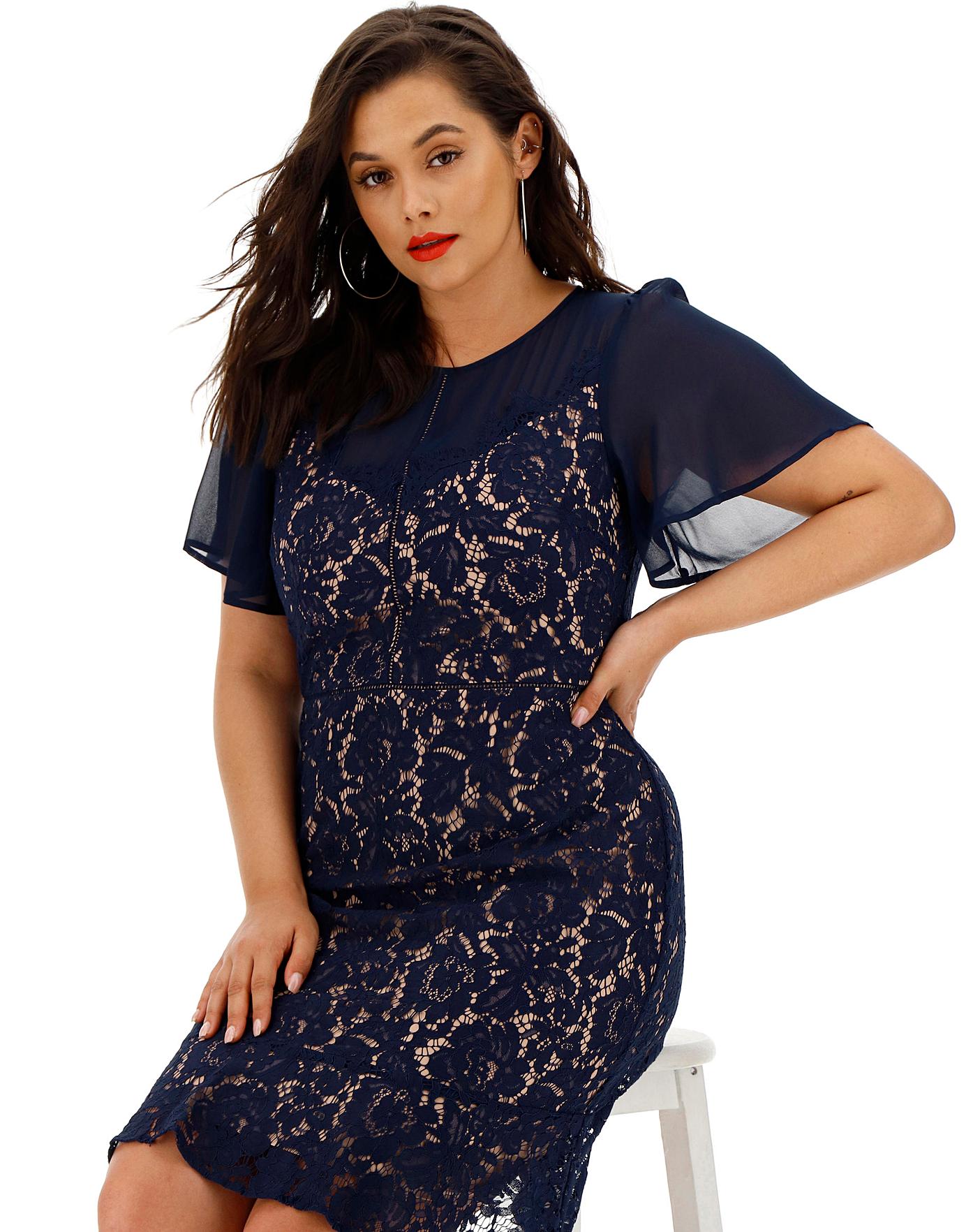 oasis lace skater dress