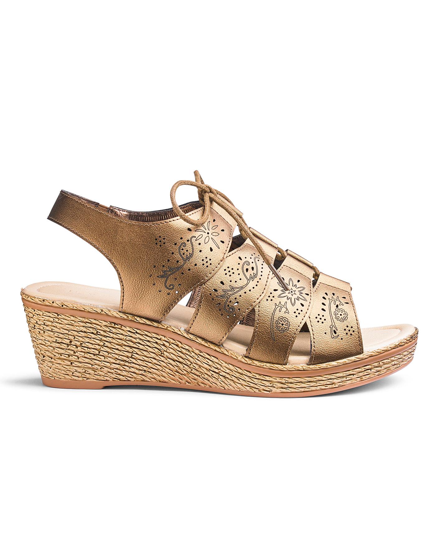 Heavenly Soles Ghillie Sandals E Fit