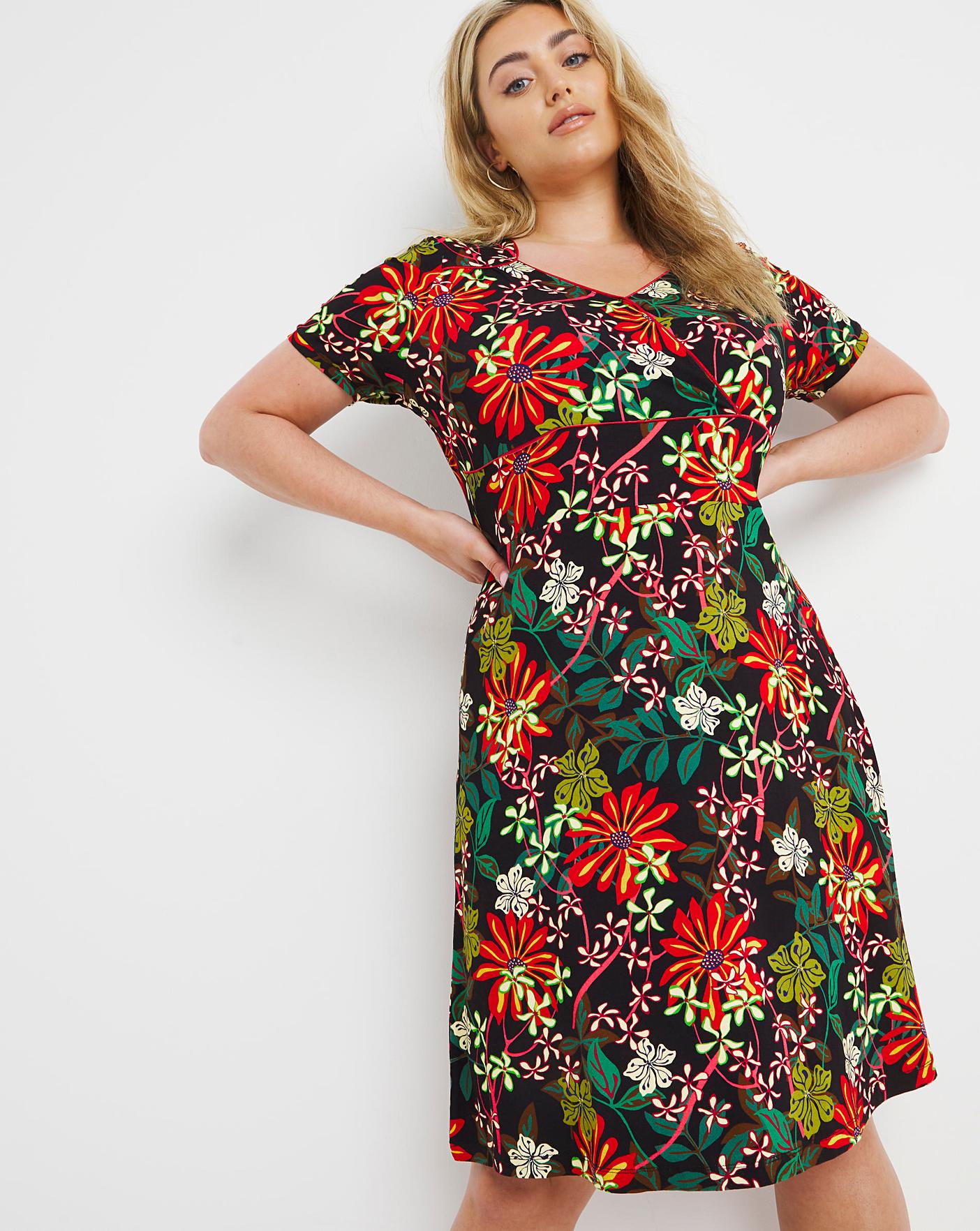Joe Browns Retro Floral Print Dress | Simply Be