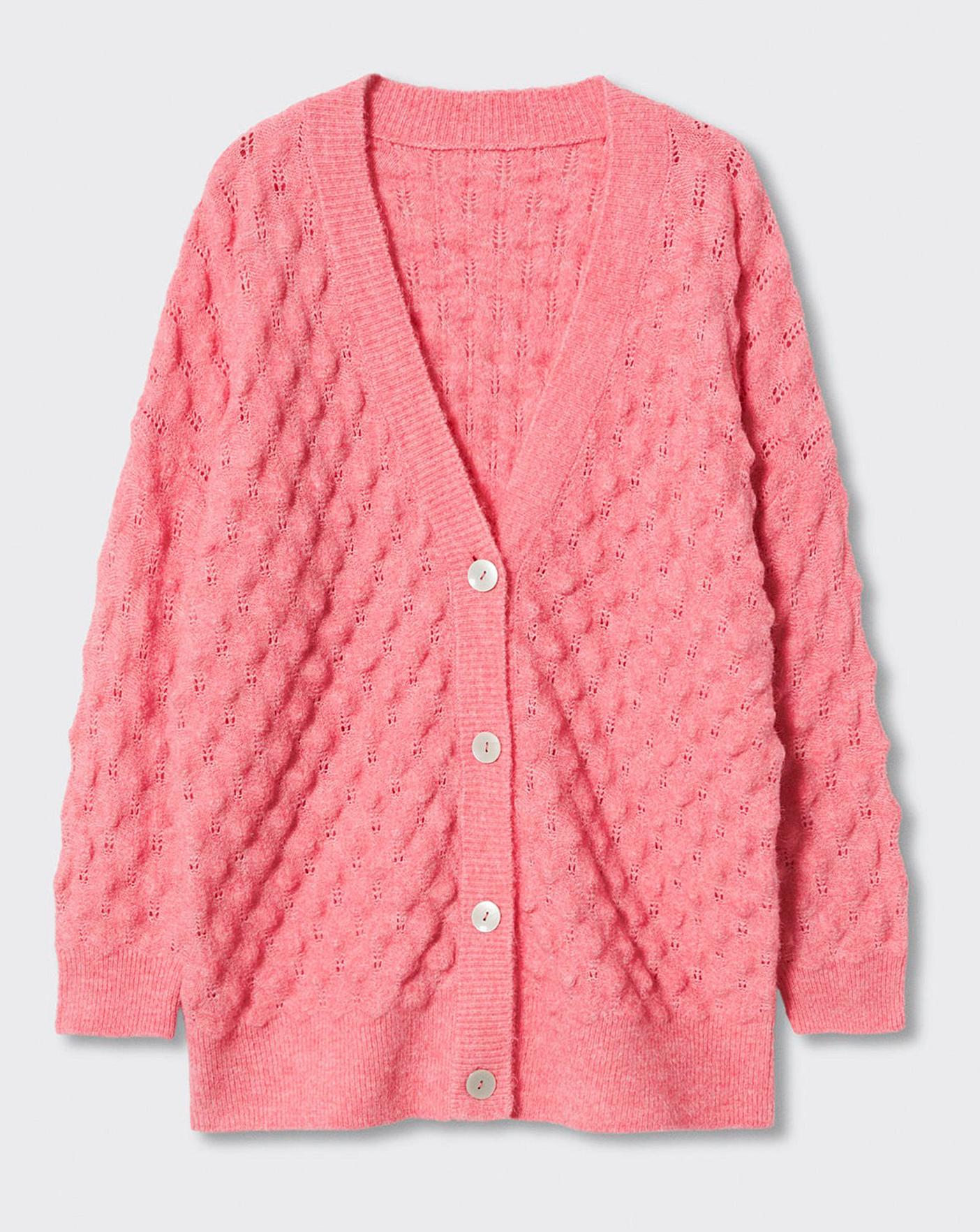 Mango Oversized Cardigan With Buttons Oxendales