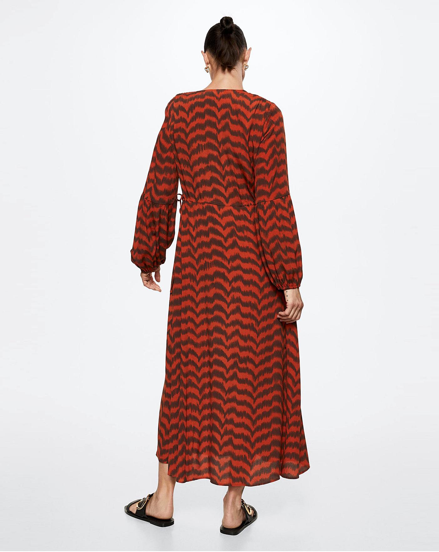 Mango red hotsell striped dress