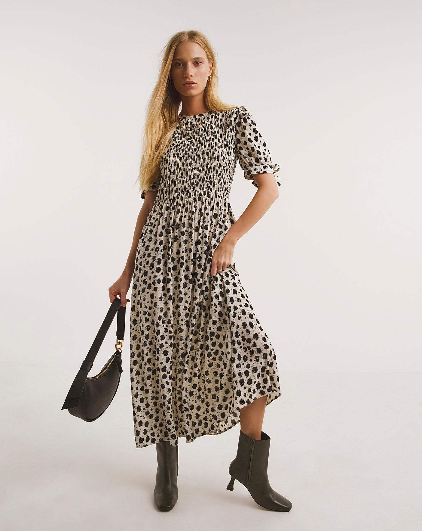 Whistles brushed leopard outlet dress