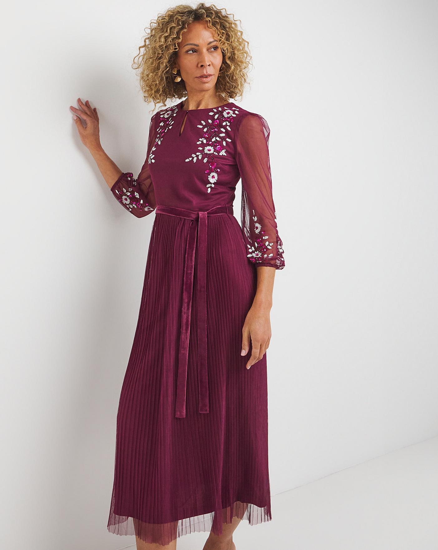 Beaded midi dress online