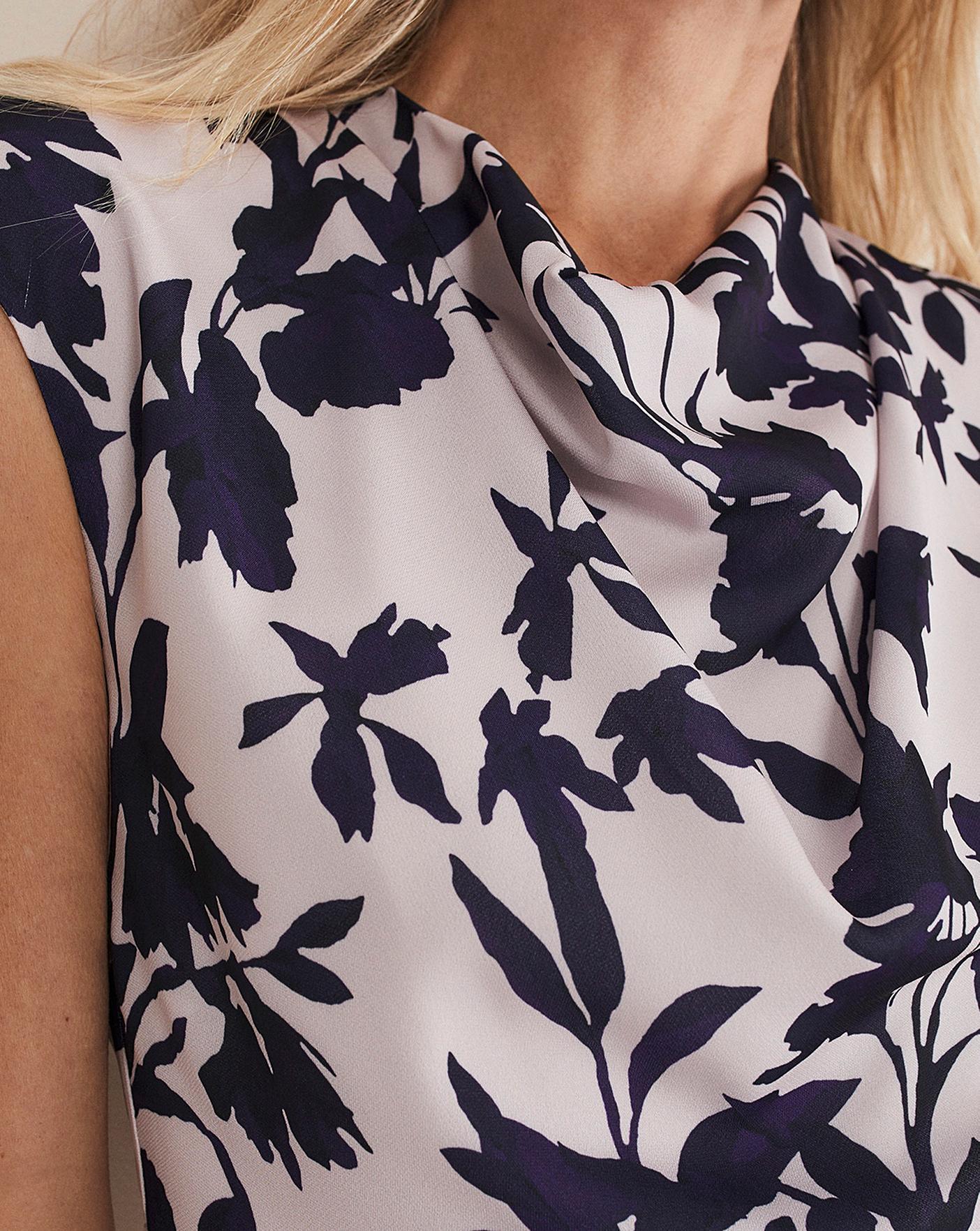 【PHASE EIGHT】Willow Floral カウルネックミディドレス Willow Floral Cowl Neck Midi Dress | Phase Eight UK |