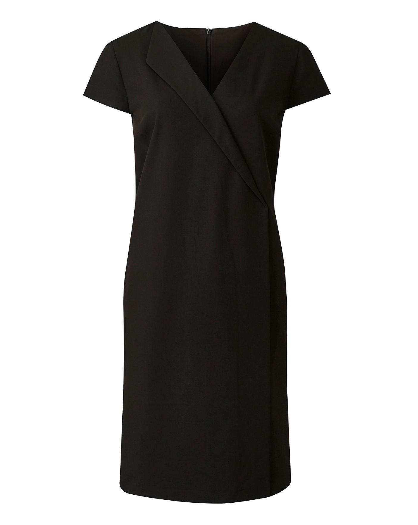 black tailored dress