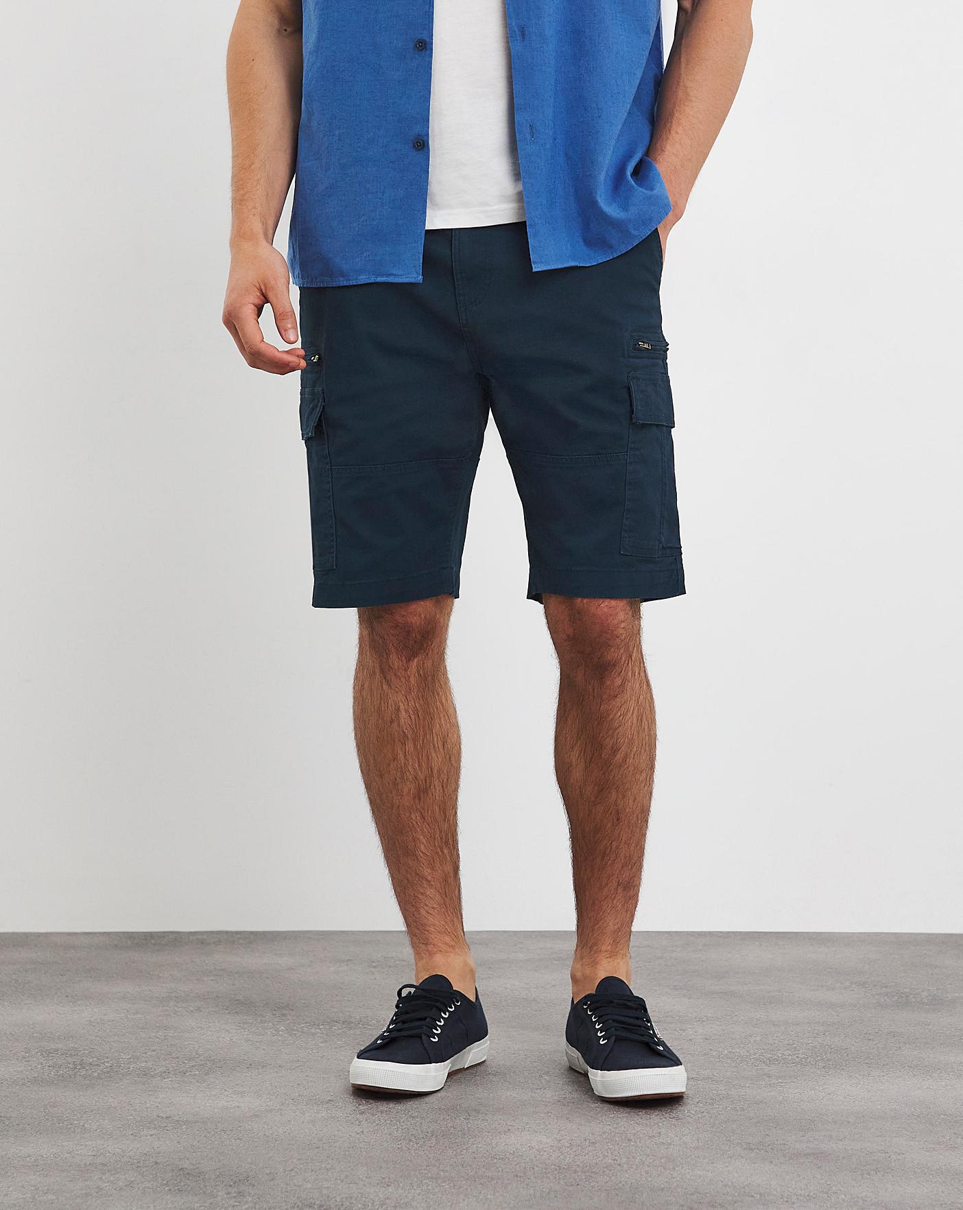 Mens twill sales cargo shorts