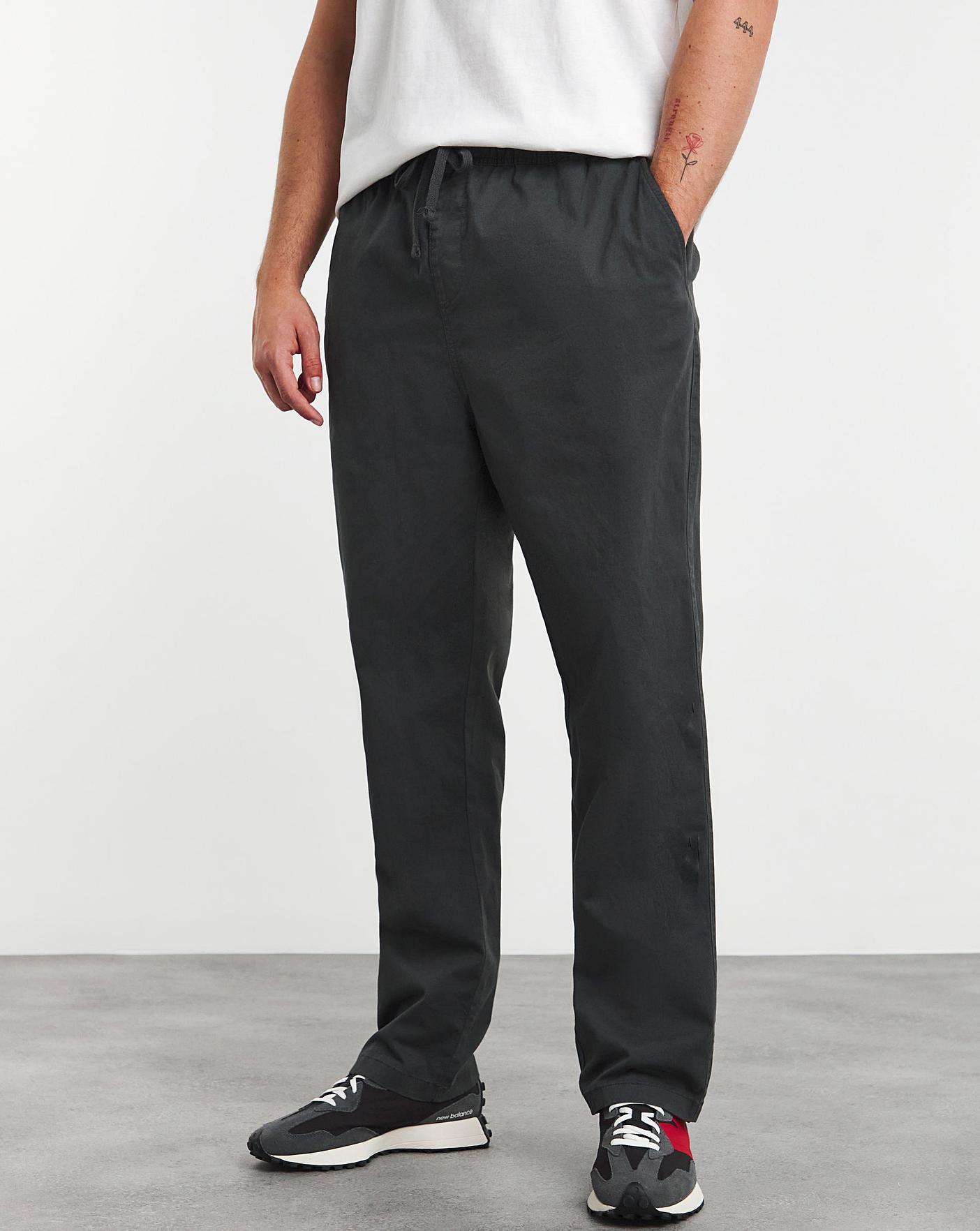 ELASTICATED WAIST CUFFED CHINO TROUSER | Premier Man