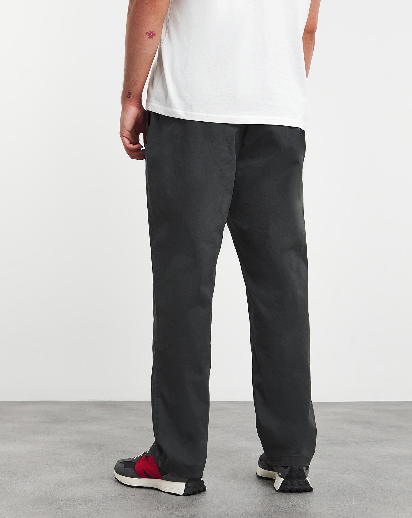 ELASTICATED WAIST CUFFED CHINO TROUSER | Premier Man