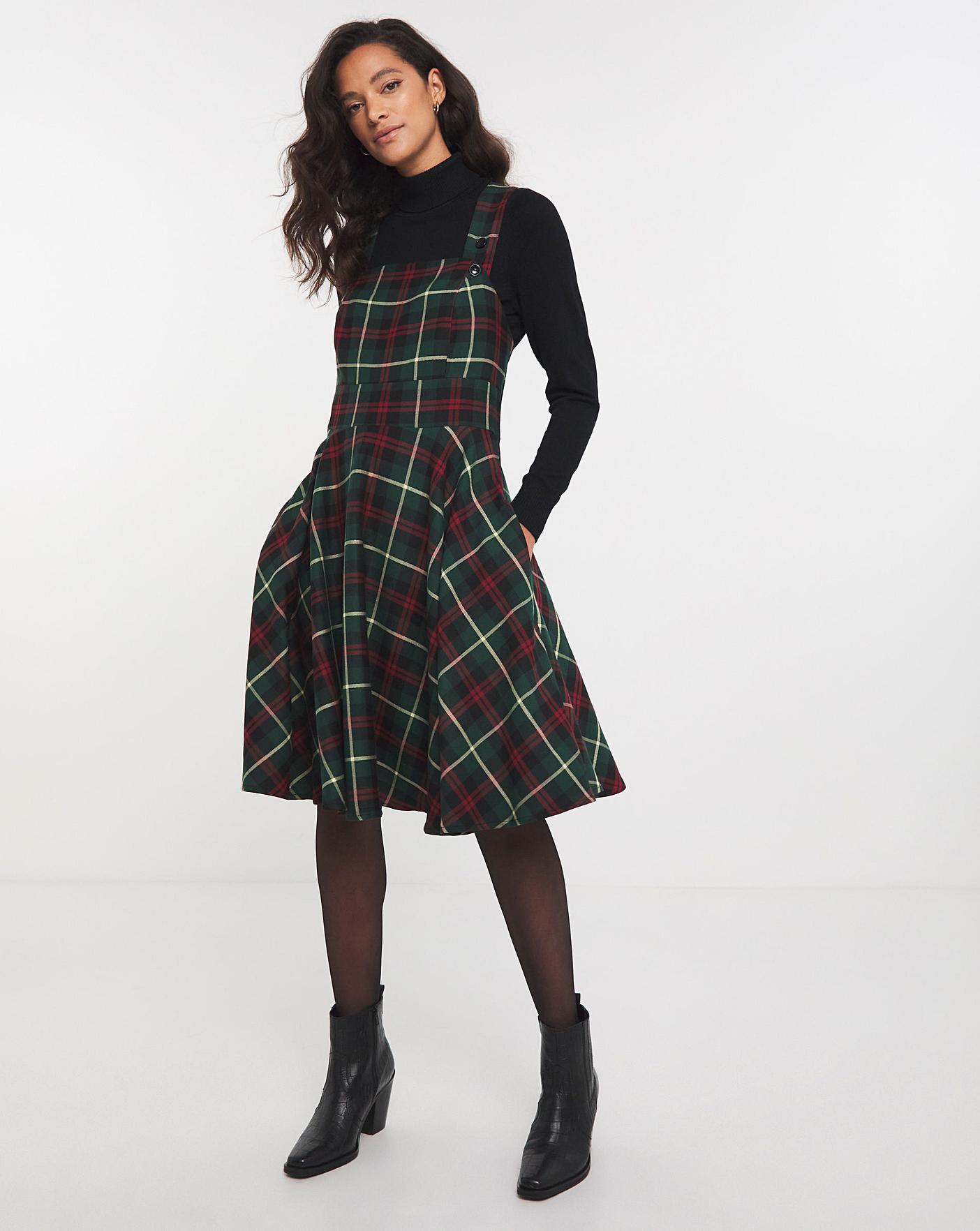 Joe Browns Check Pinafore Dress J D Williams