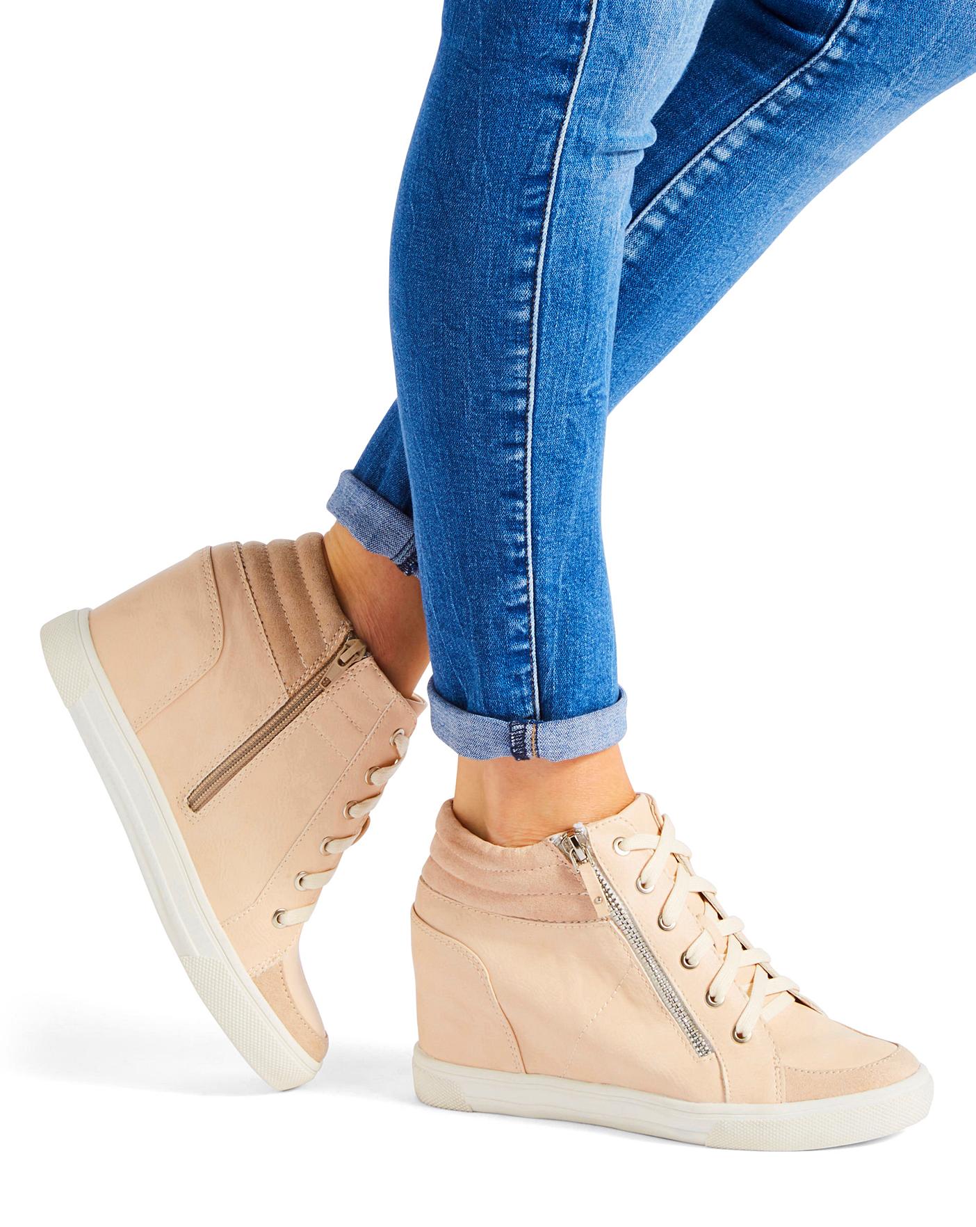 Leila Wedge Trainer Wide Fit | J D Williams