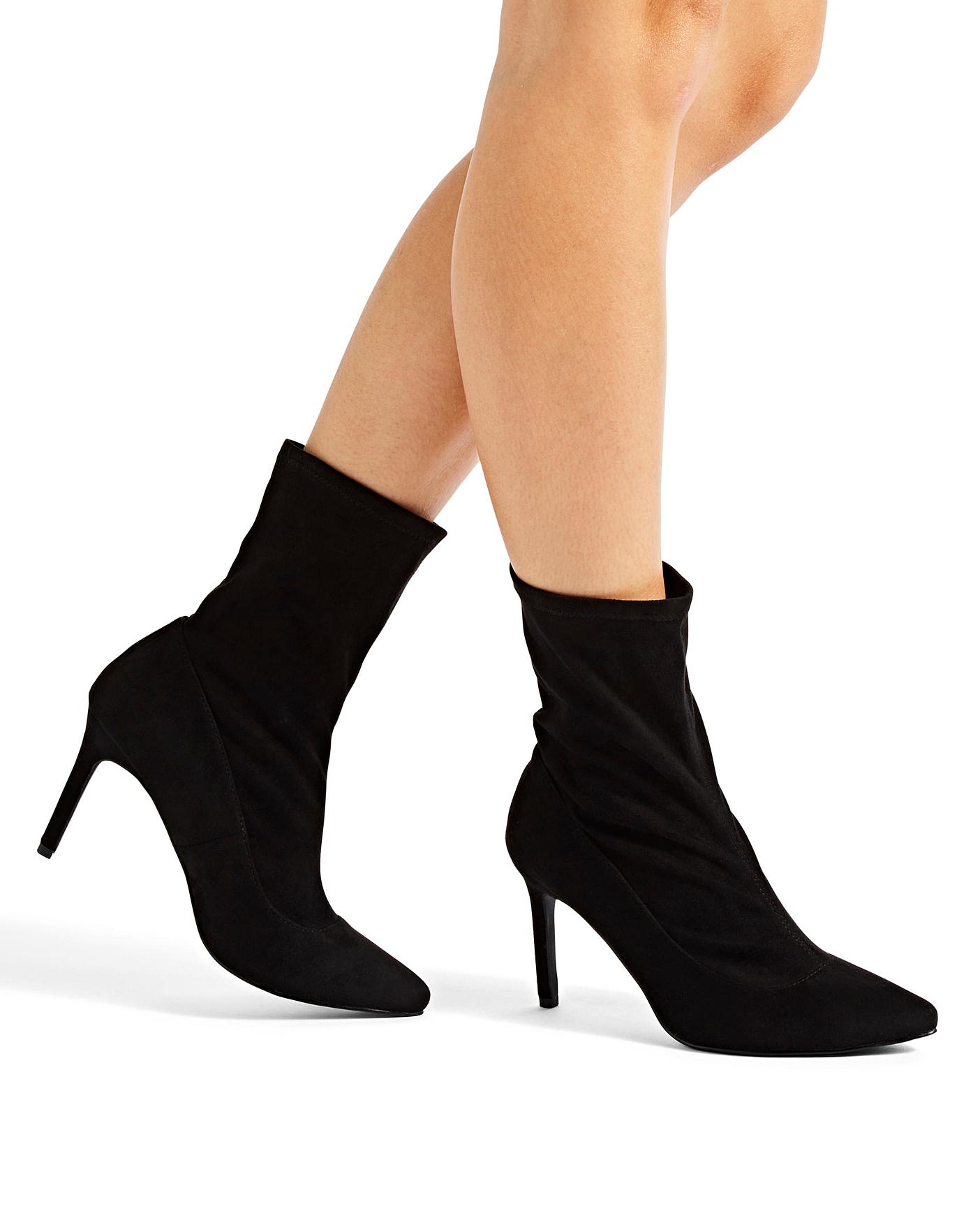 stretch sock knee high boots
