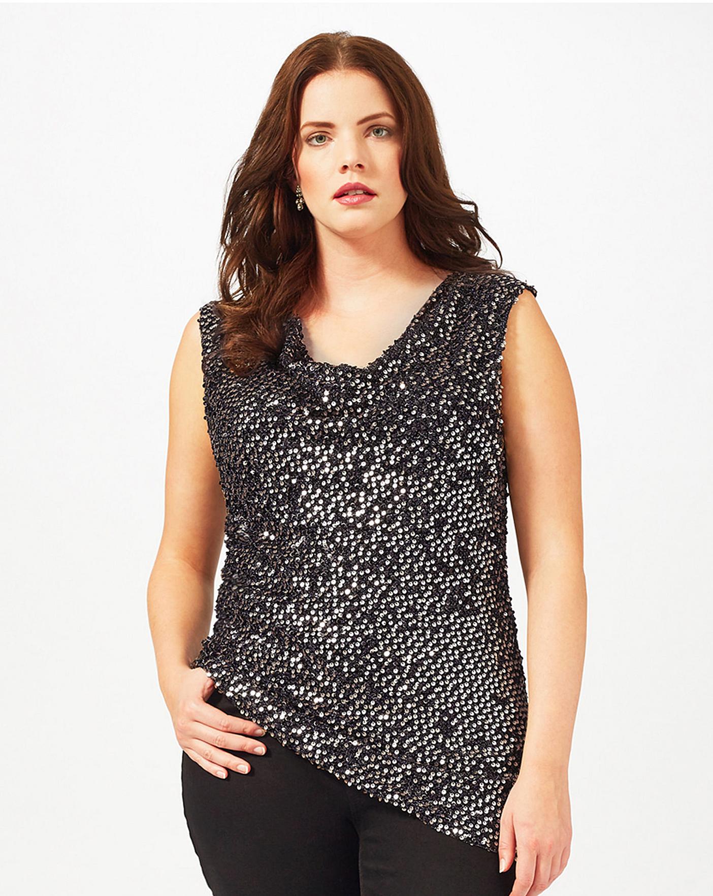 Studio 8 by Phase Eight Tyra Sequin Top | Simply Be