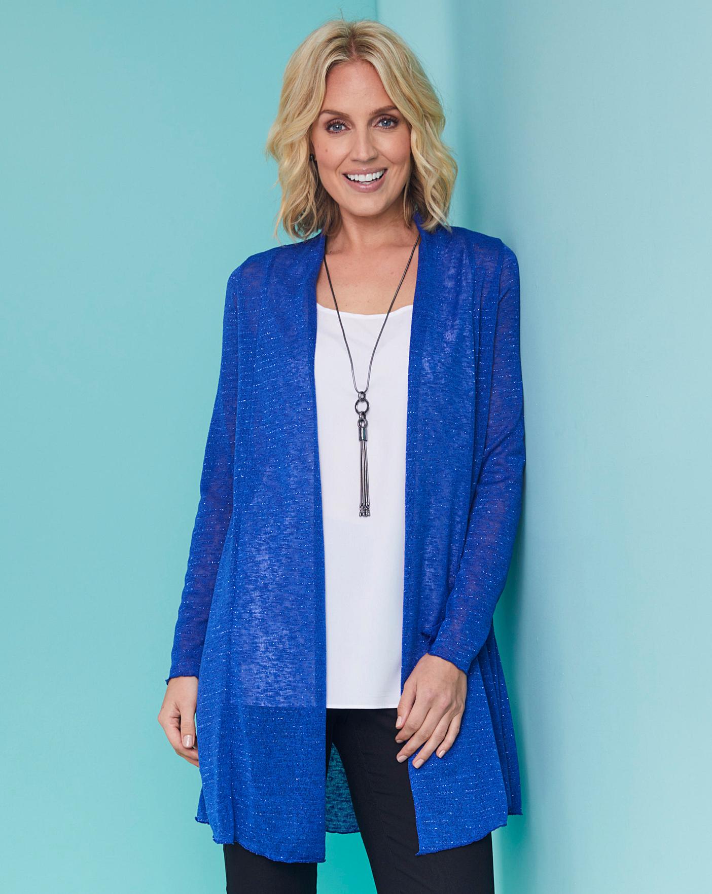 longline jersey cardigan