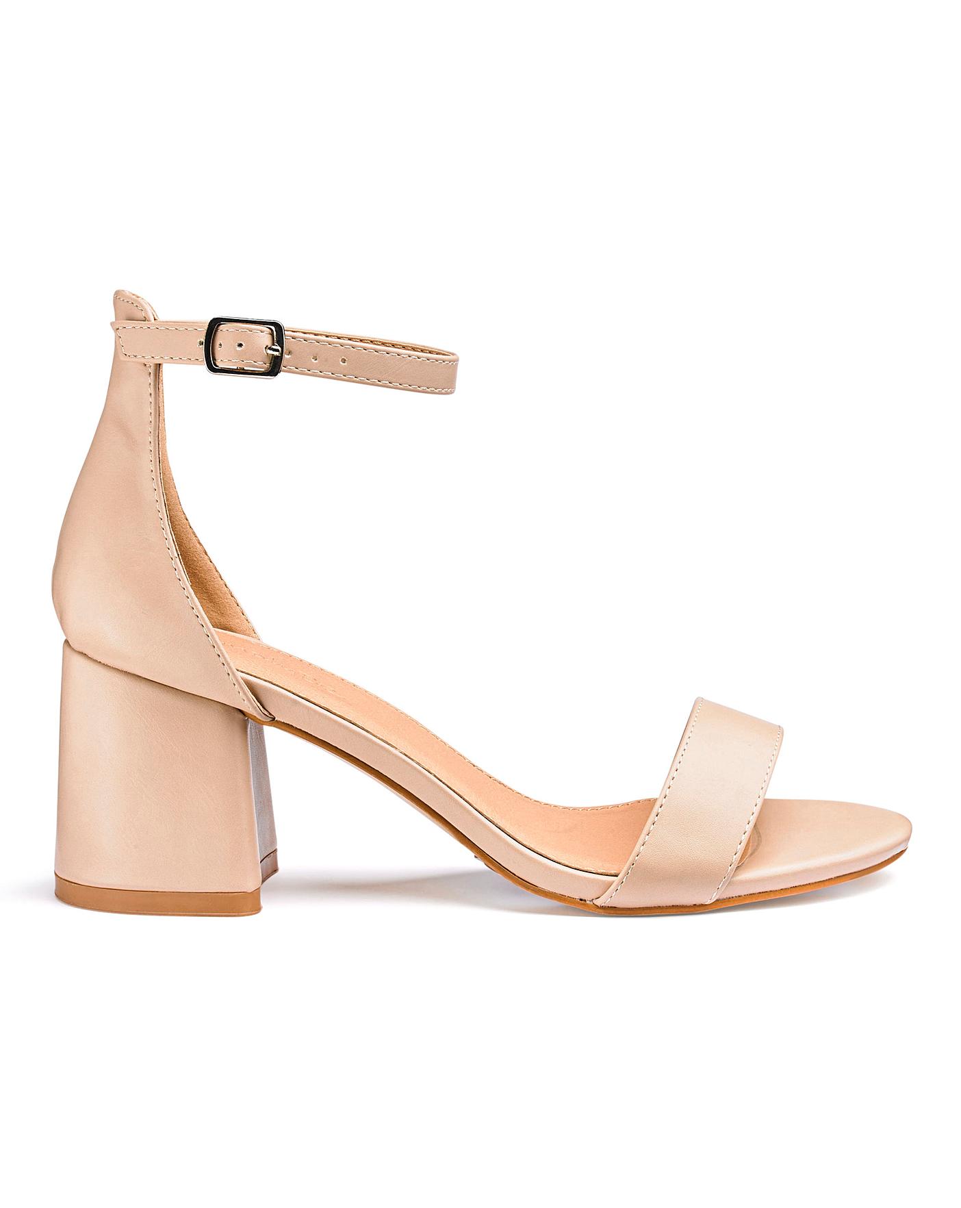 Cammy Block Heels Extra Wide Fit Simply Be