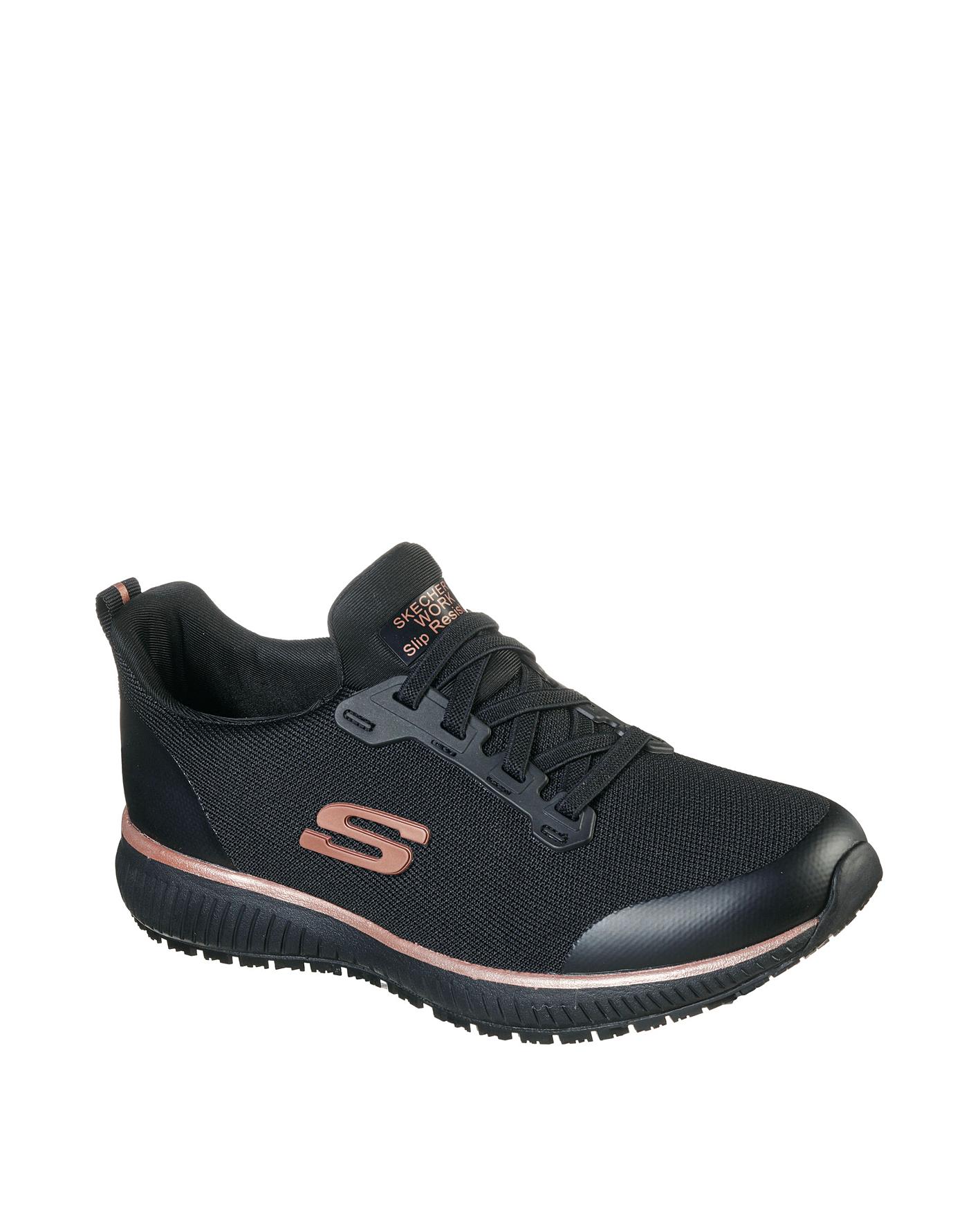 Skechers gold slip on sale on