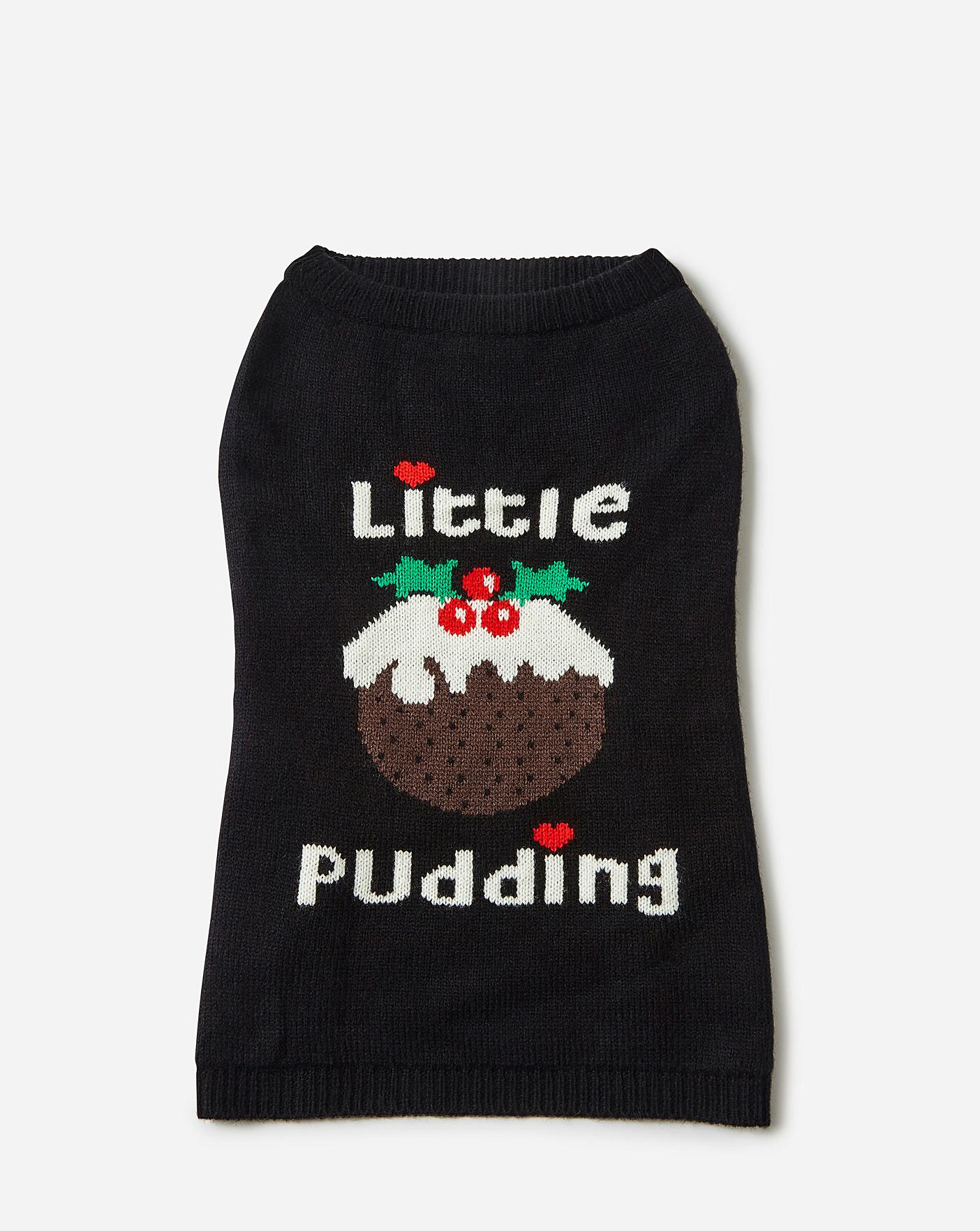 christmas pudding dog jumper