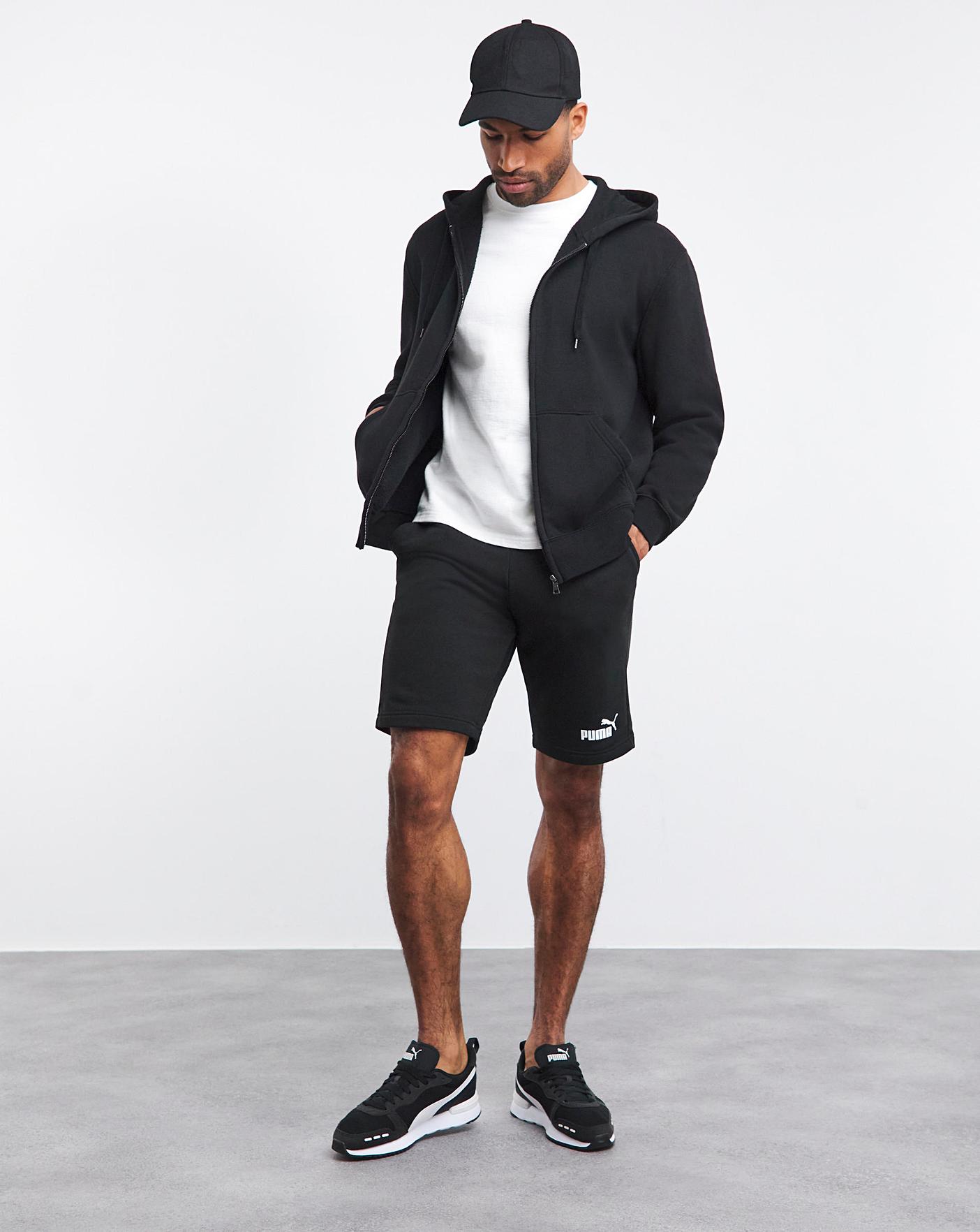 PUMA Black Essential Sweat Shorts Oxendales