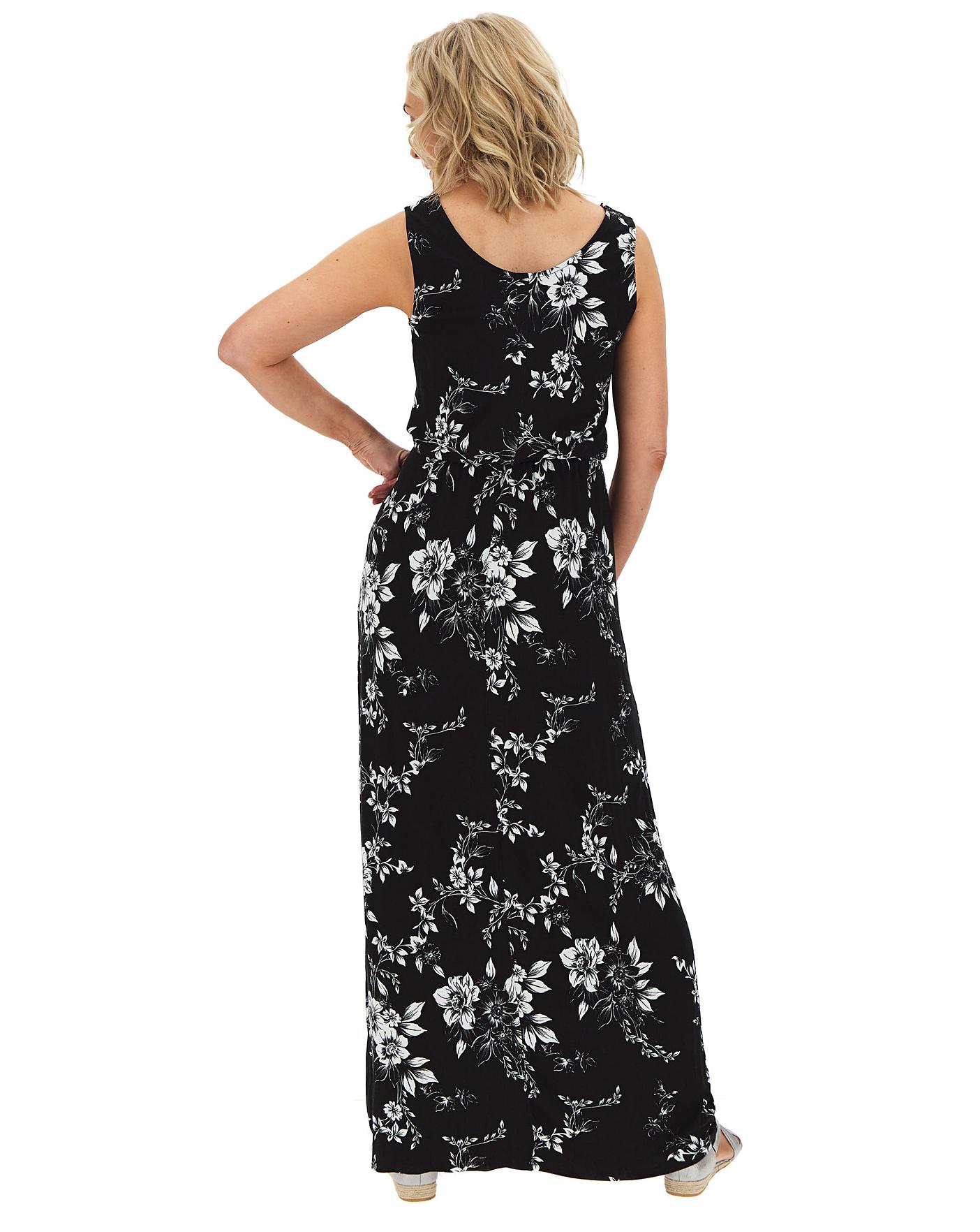 Floral Print Vest Maxi Dress J D Williams