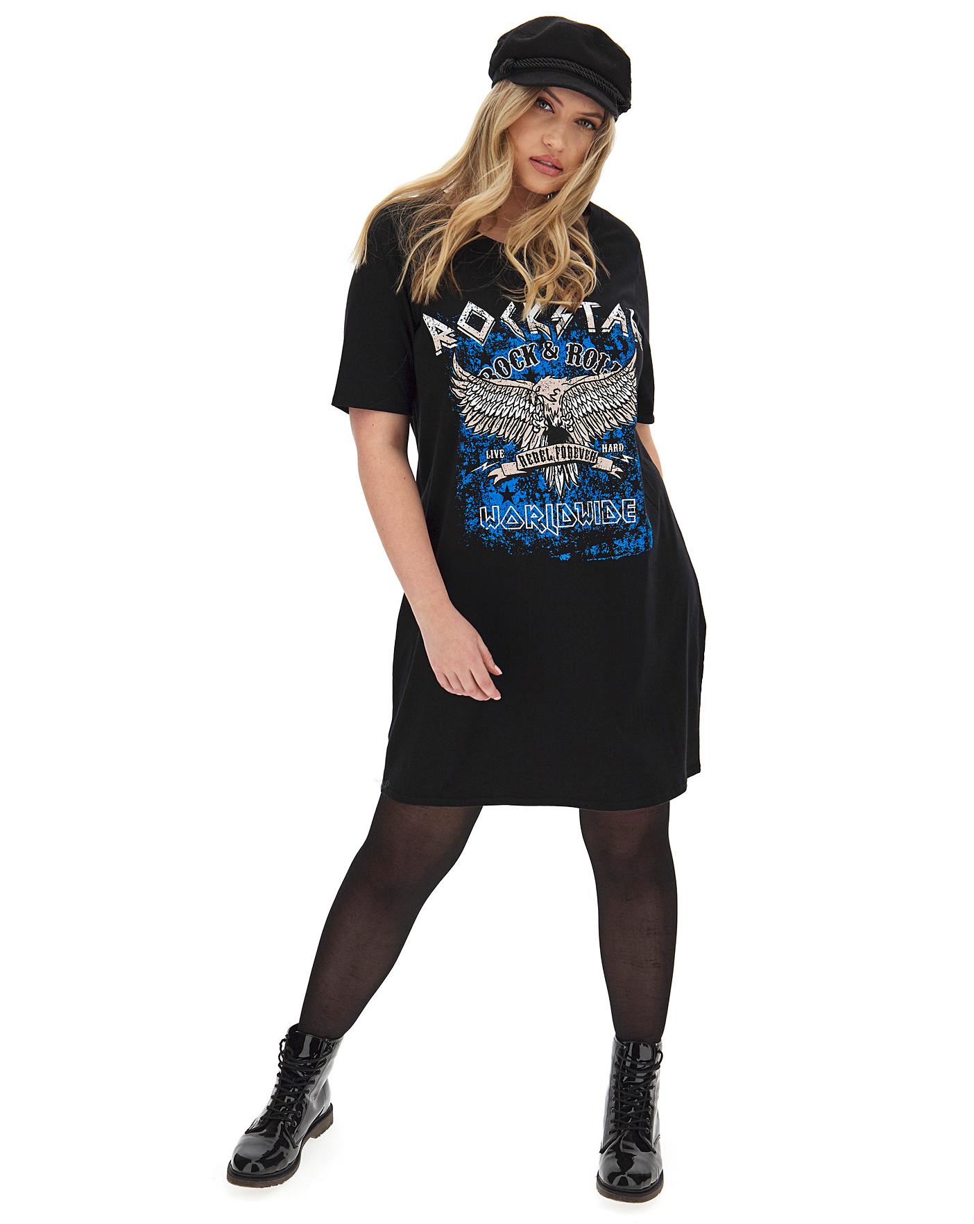 rockstar t shirt dress