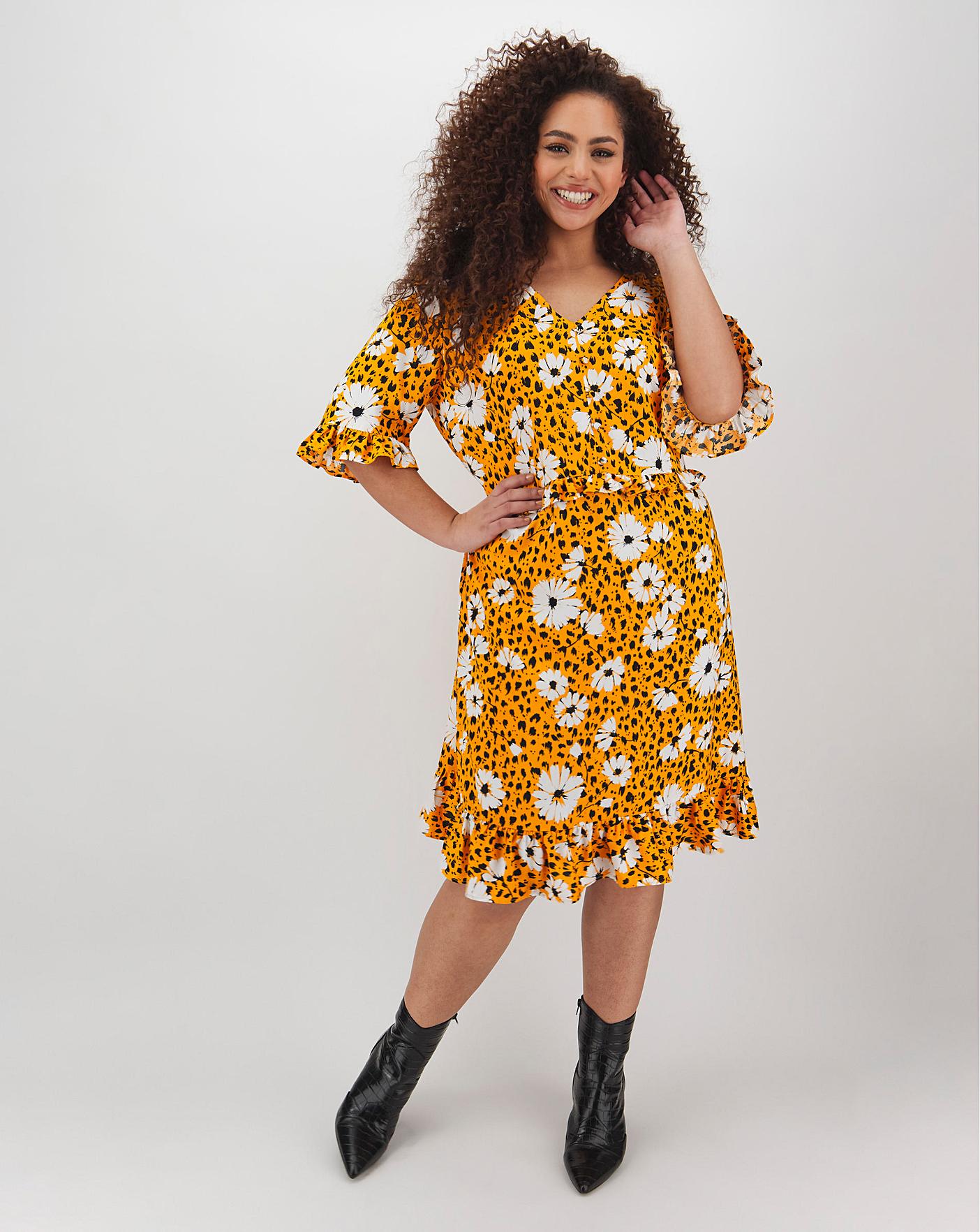 yellow tea dress