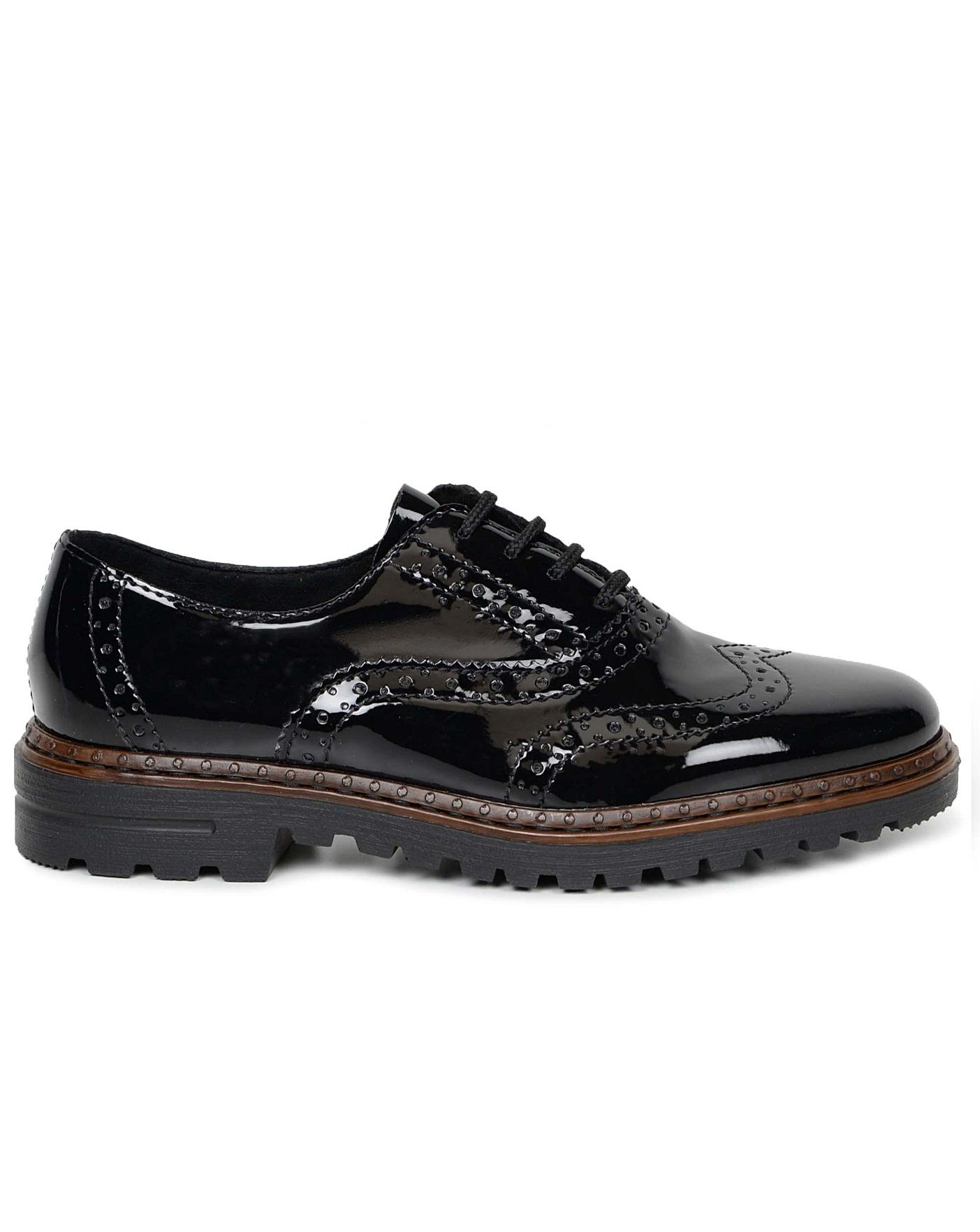 black patent brogues womens