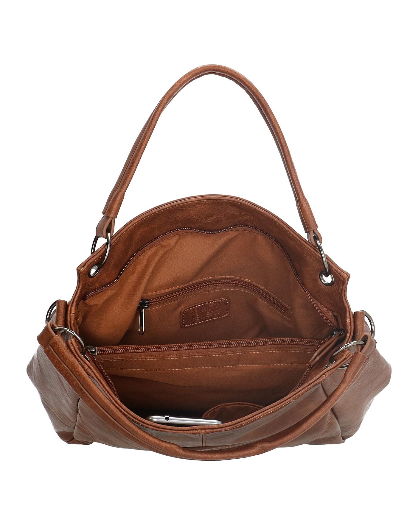 Benetti Brown Vegan Leather Shoulder Bag