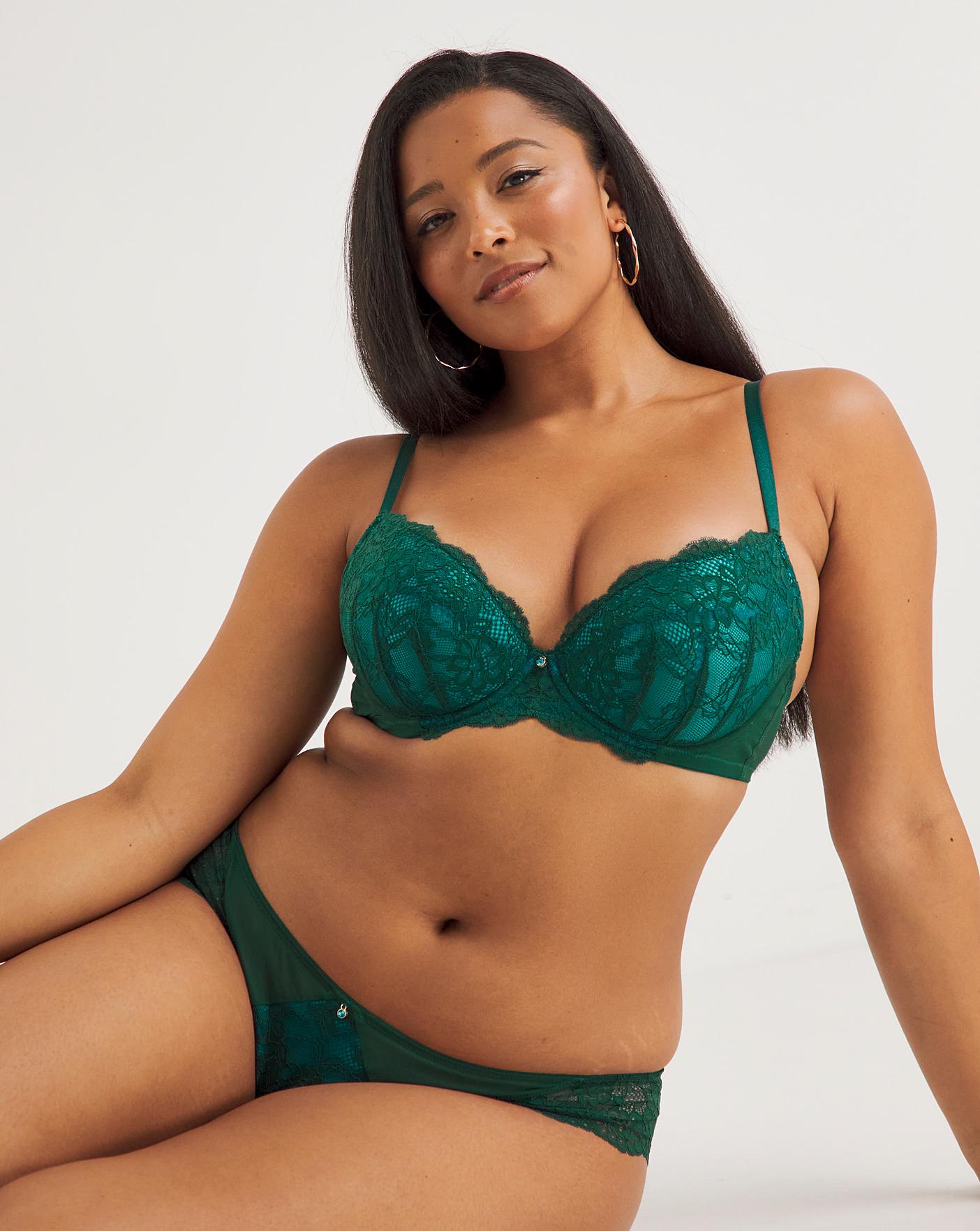 Ann Summers Sexy Lace Plunge Bra Green