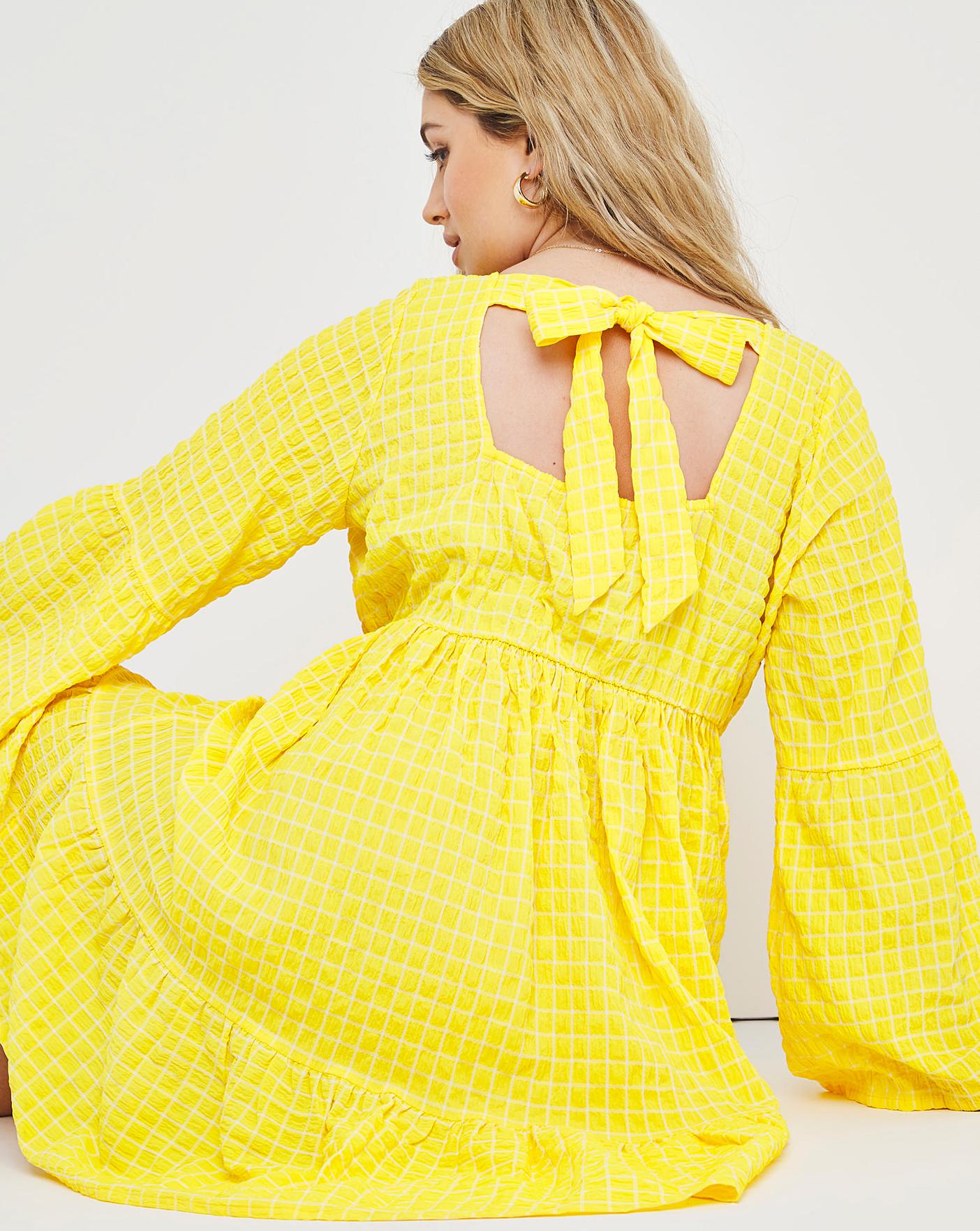 yellow smock dress