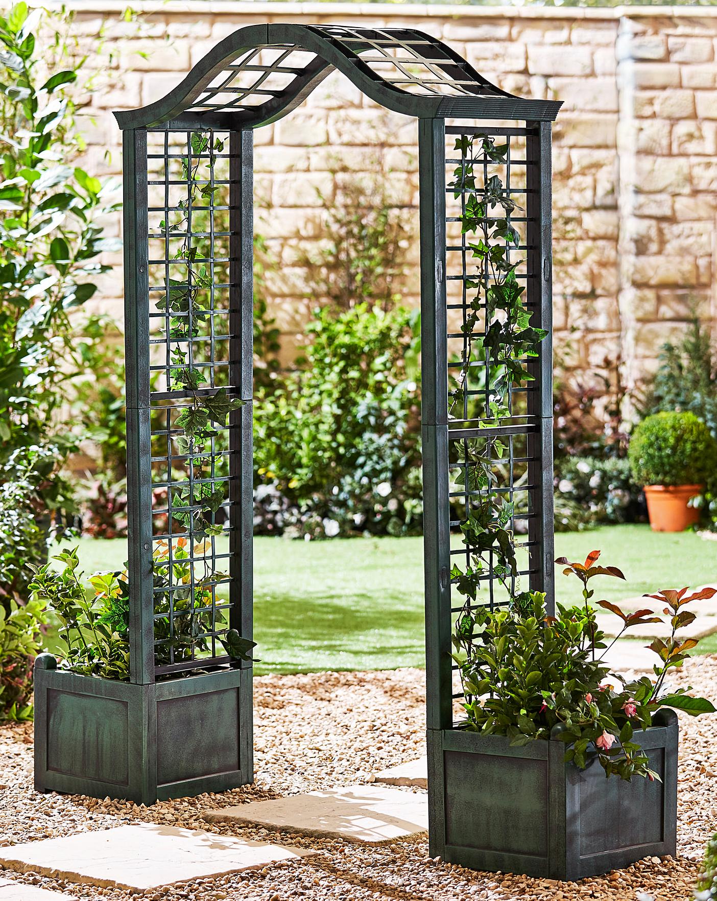 Garden Arch With Planters Oxendales