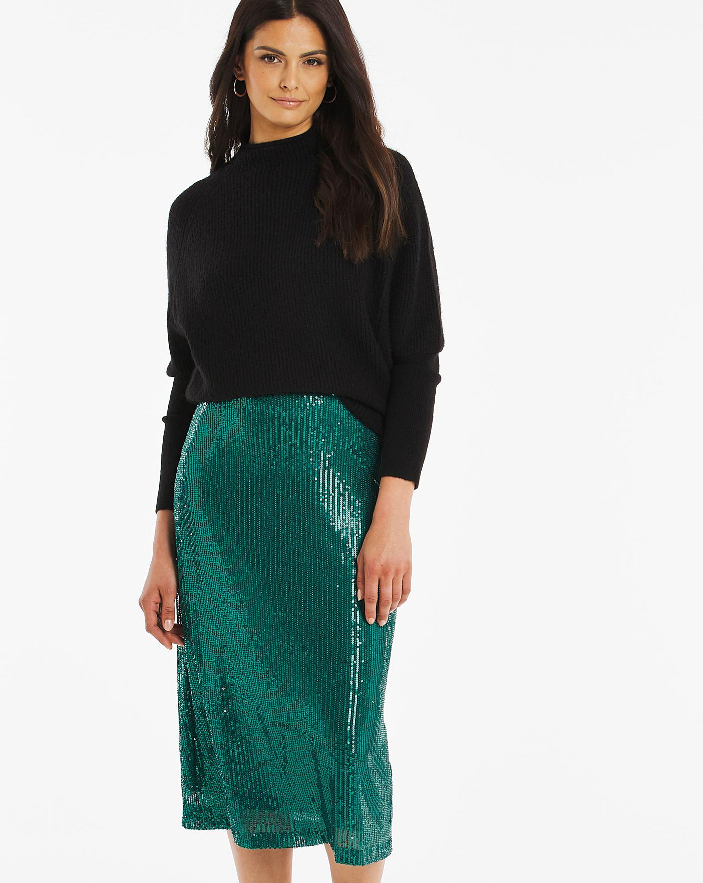 Sequin Midi Skirt