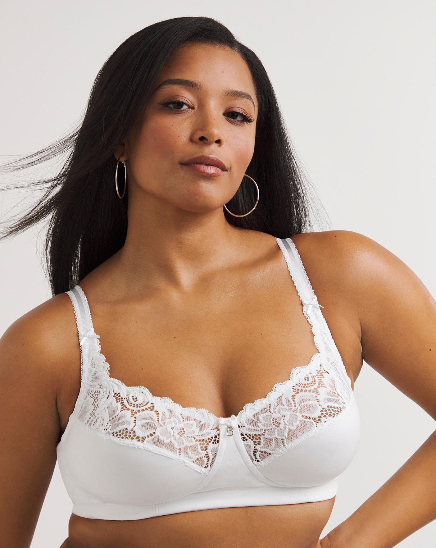 Simply Be lace bra in white
