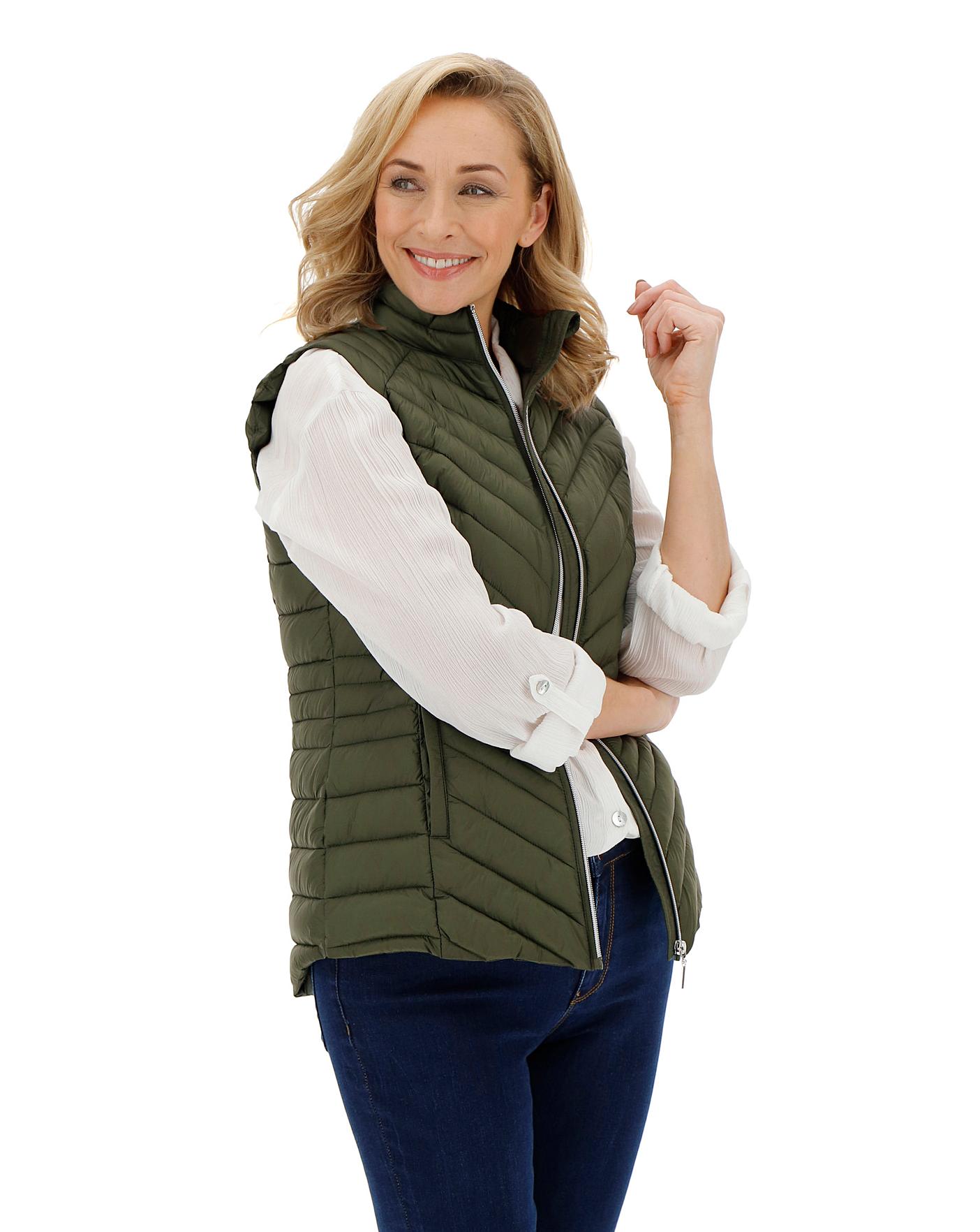 Khaki Lightweight Padded Gilet Oxendales